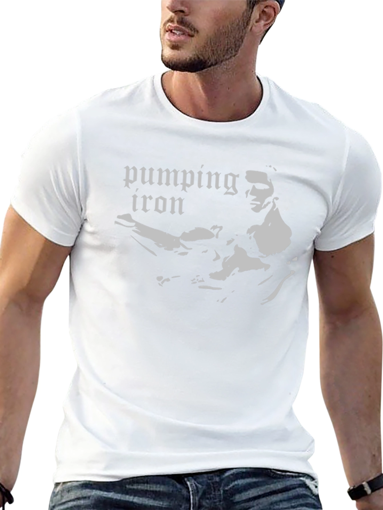 Pumping Iron Black Graphic Tee - Bodybuilding Fan Apparel
