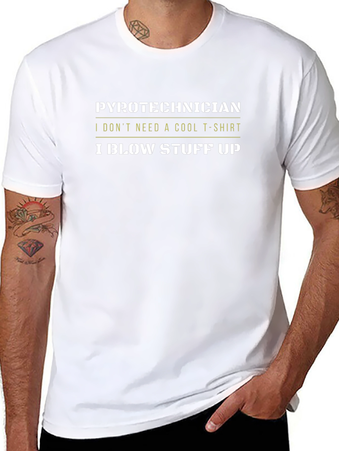 Pyrotechnician I Blow Stuff Up Black T-Shirt