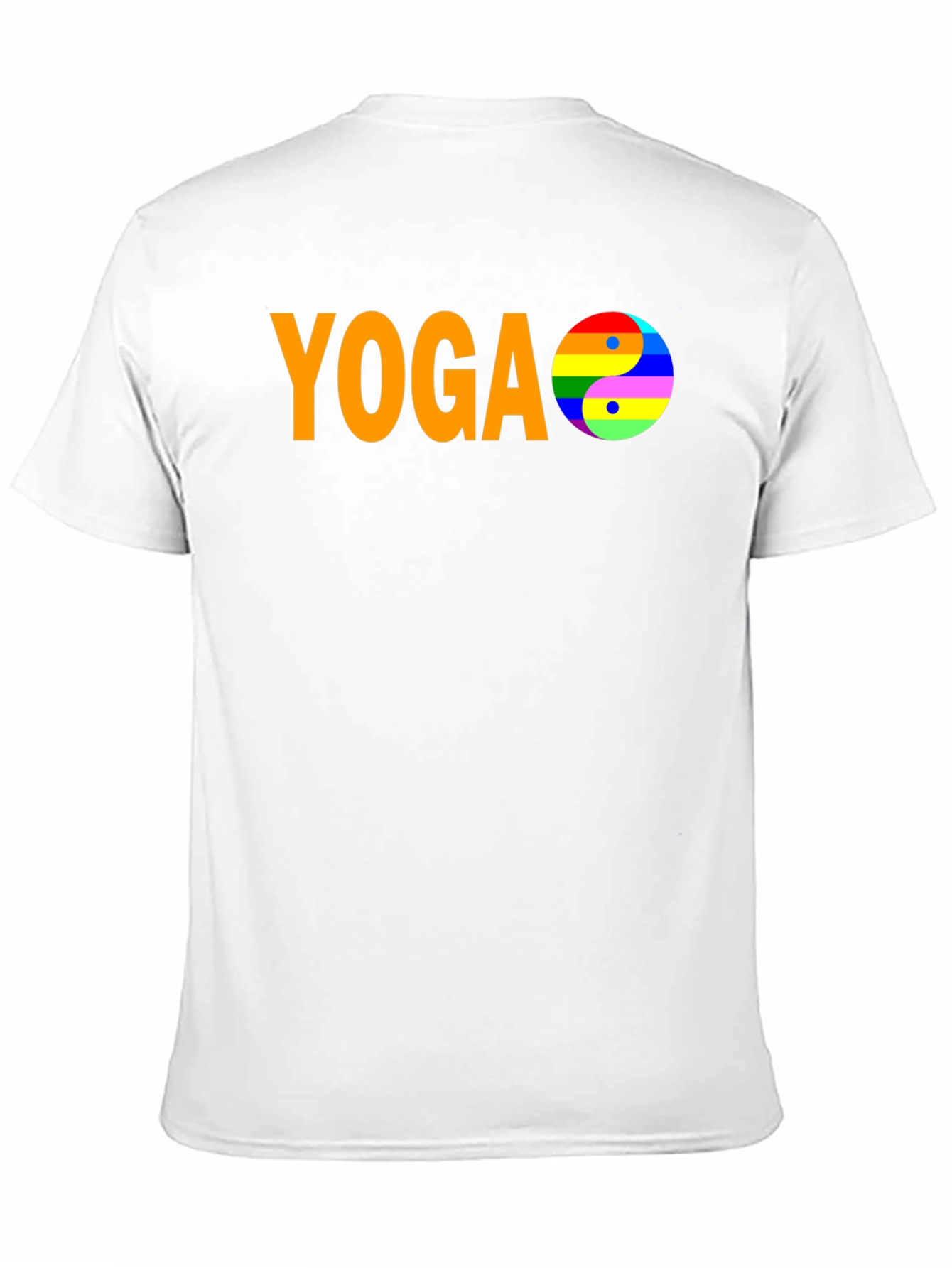 Yoga Yin Yang Rainbow Pride Graphic T-Shirt