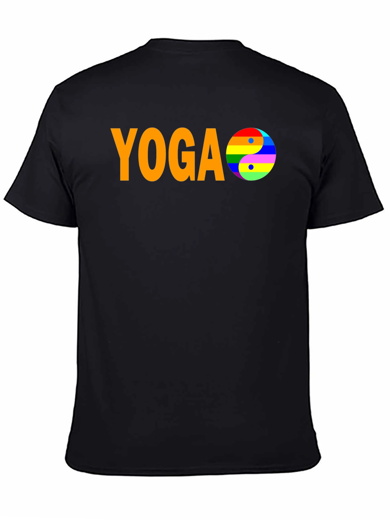 Yoga Yin Yang Rainbow Pride Graphic T-Shirt