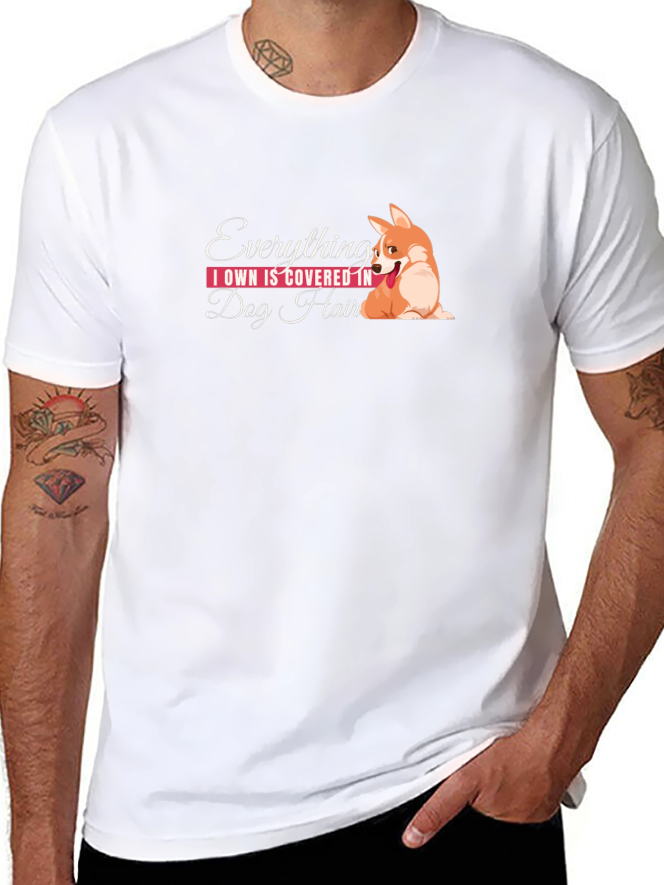 Dog Hair Corgi Graphic T-Shirt