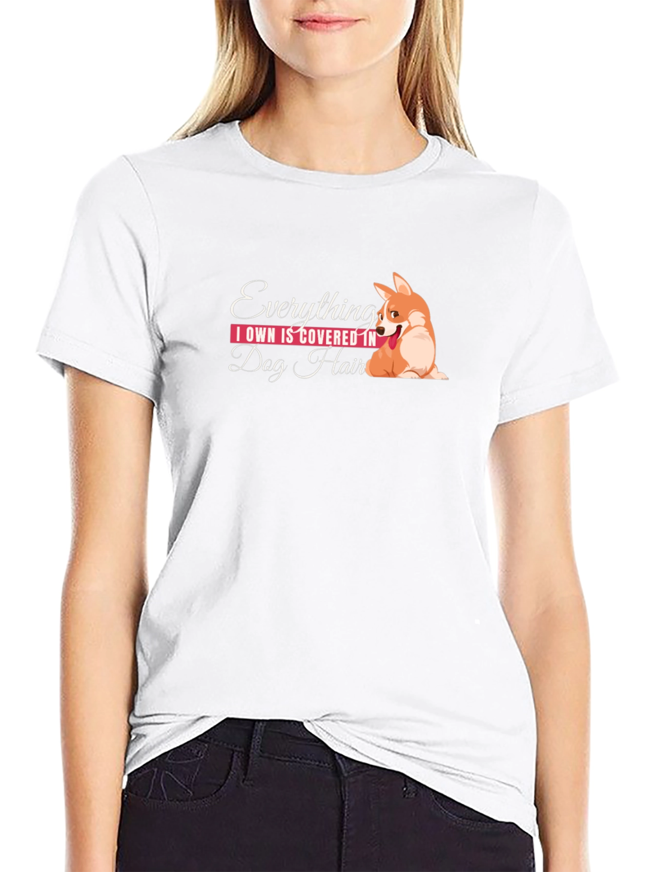 Dog Hair Corgi Graphic T-Shirt