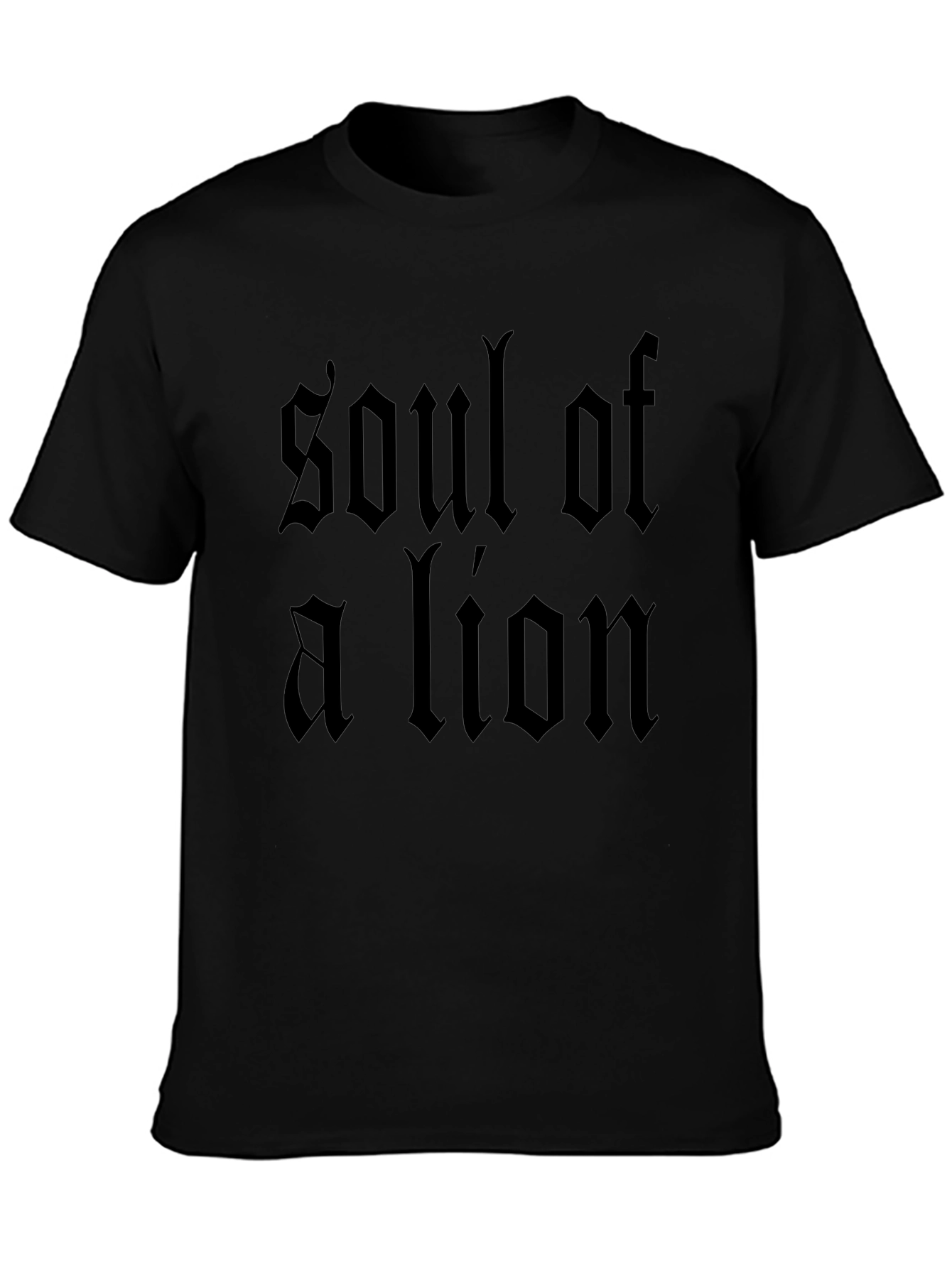 Soul of a Lion Black Graphic T-Shirt