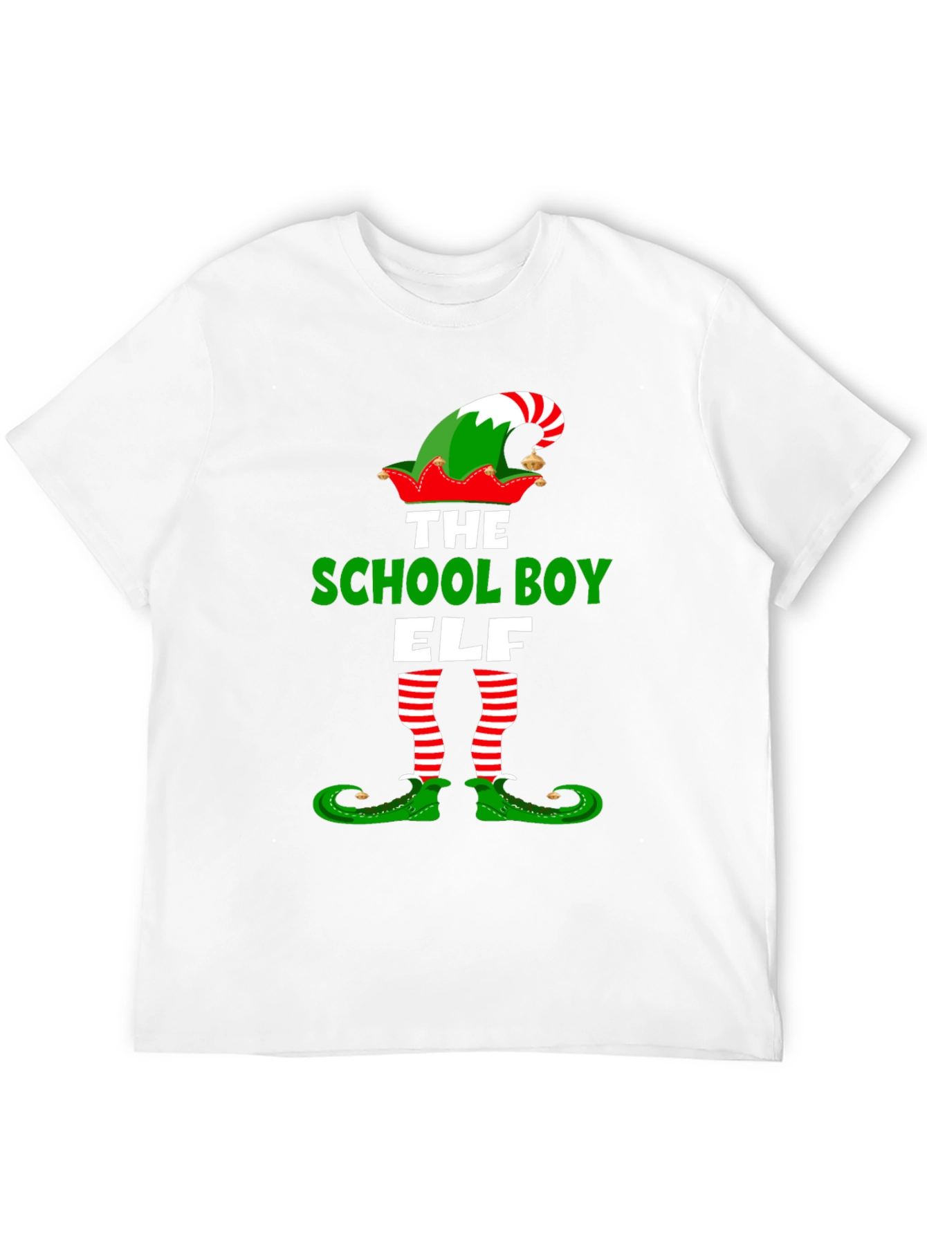 School Boy Elf Christmas T-Shirt Holiday Tee
