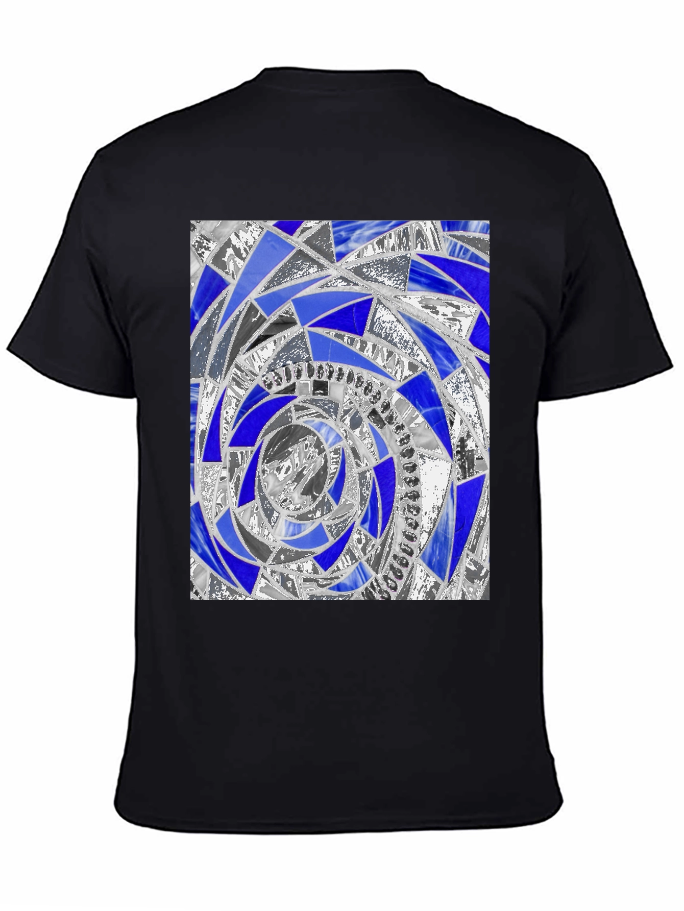 Abstract Mosaic Spiral Graphic Tee - Modern Art T-Shirt
