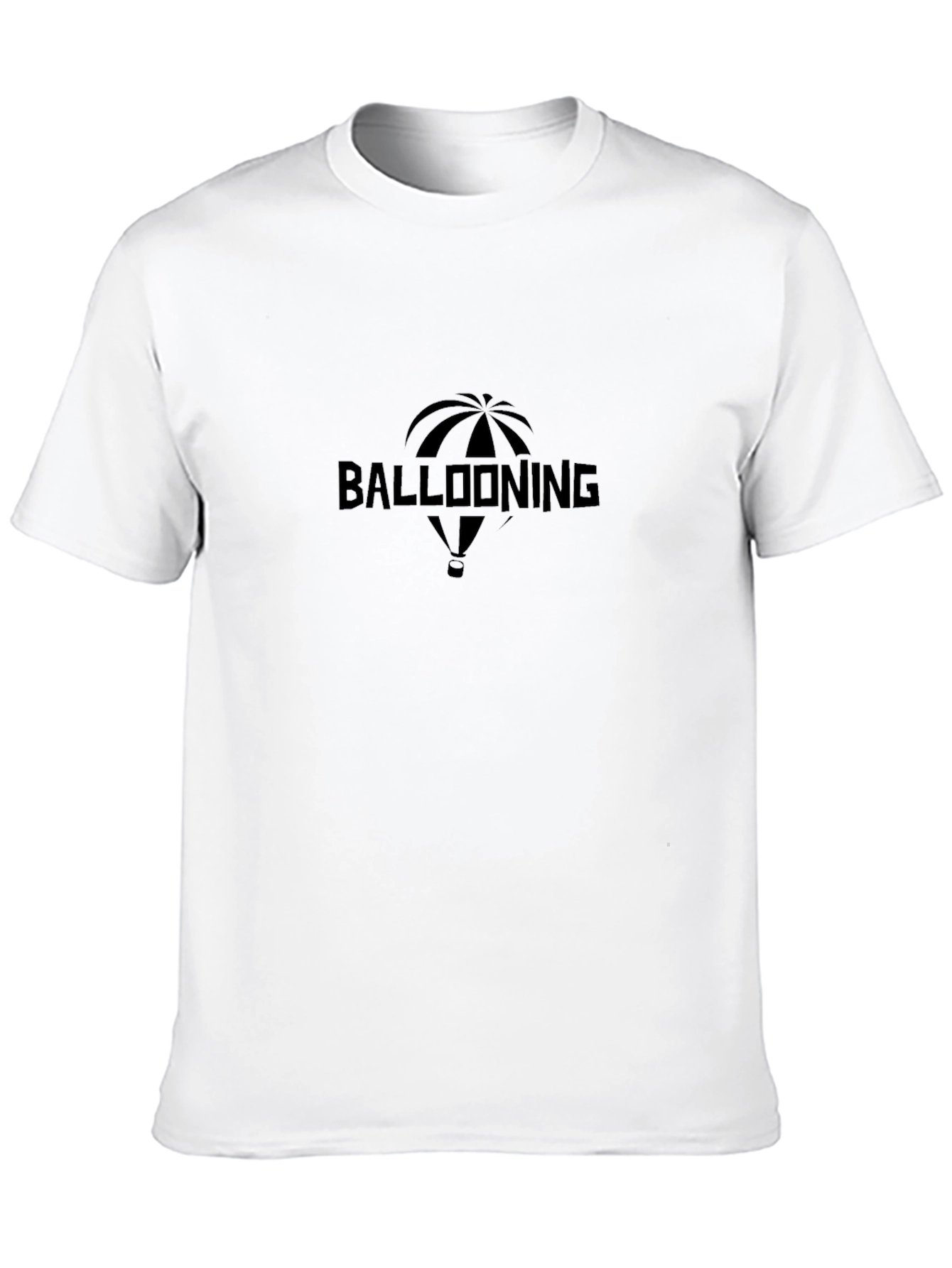 Ballooning Graphic Tee - Black Cotton T-Shirt