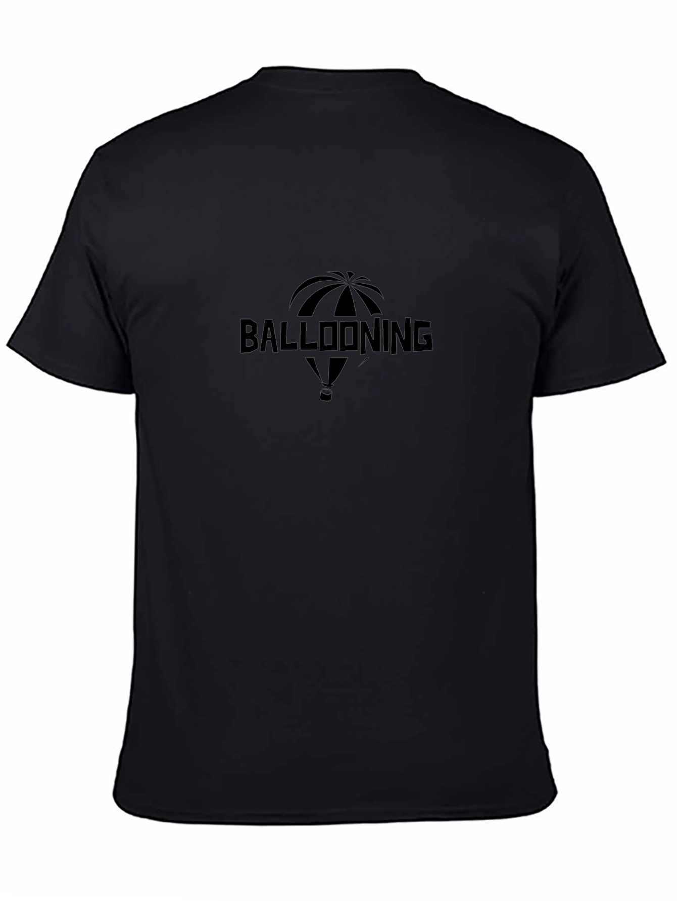Ballooning Graphic Tee - Black Cotton T-Shirt