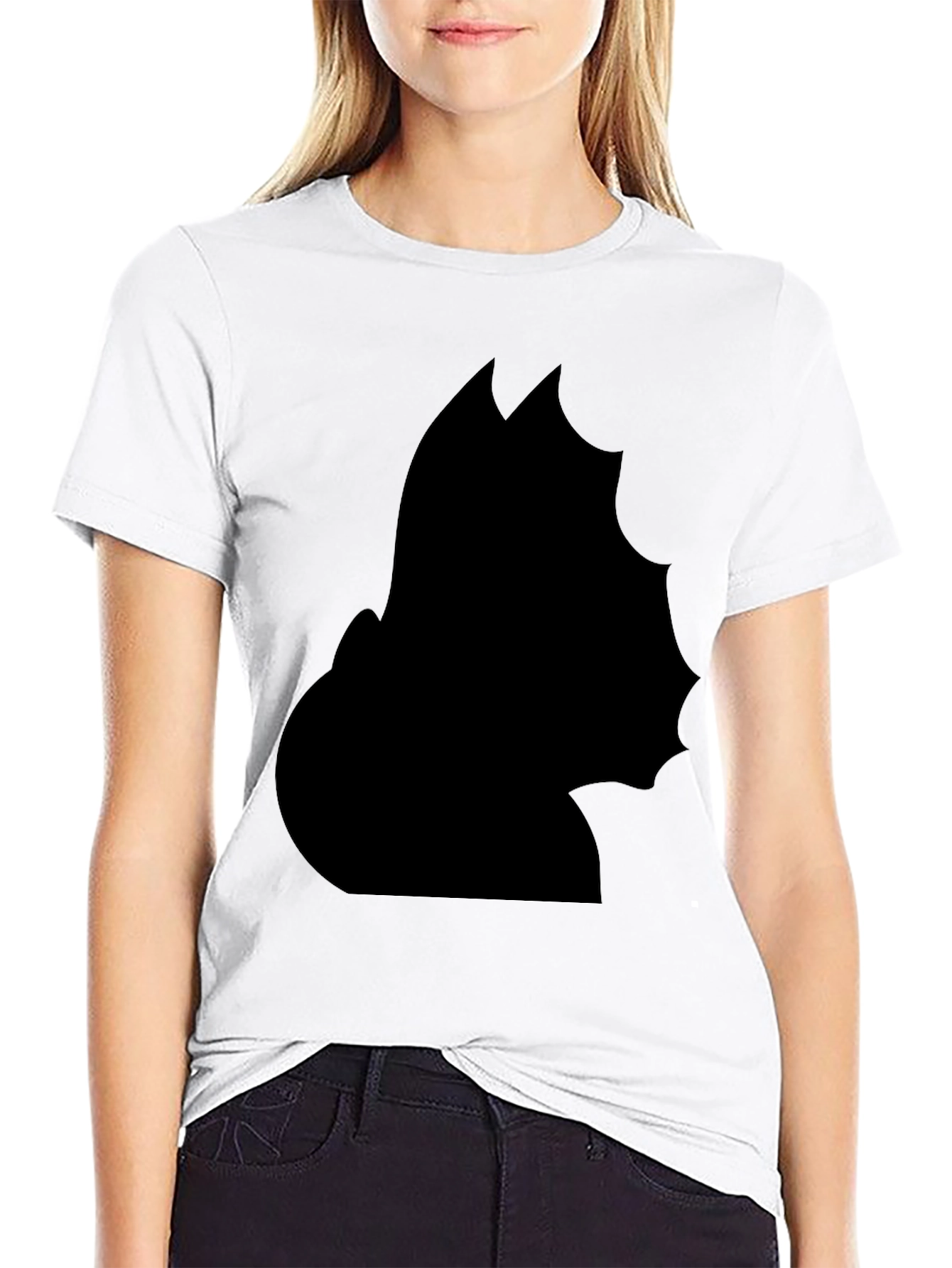 Unique Black Silhouette Graphic Tee - Modern Style