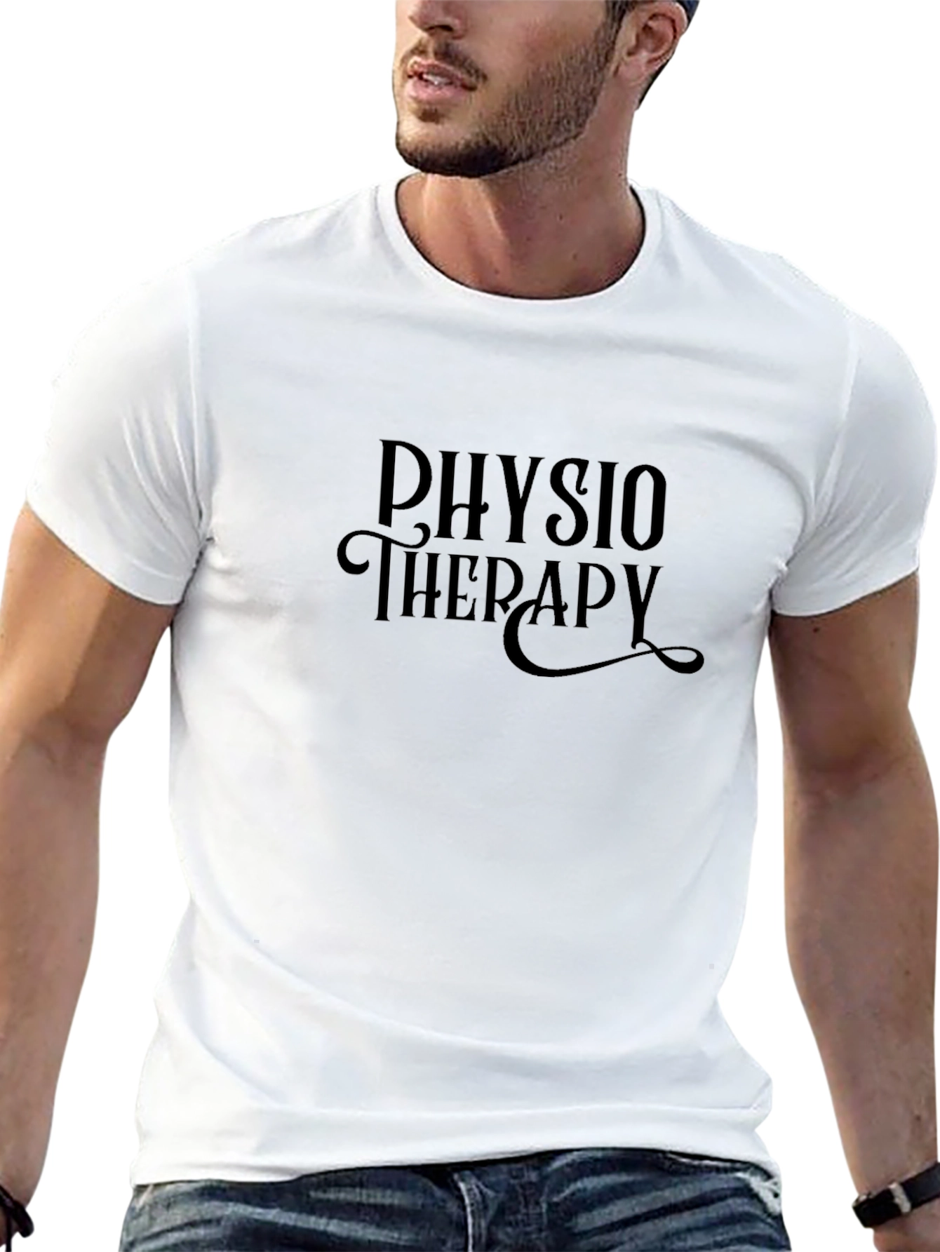 Physio Therapy Graphic Tee - Black