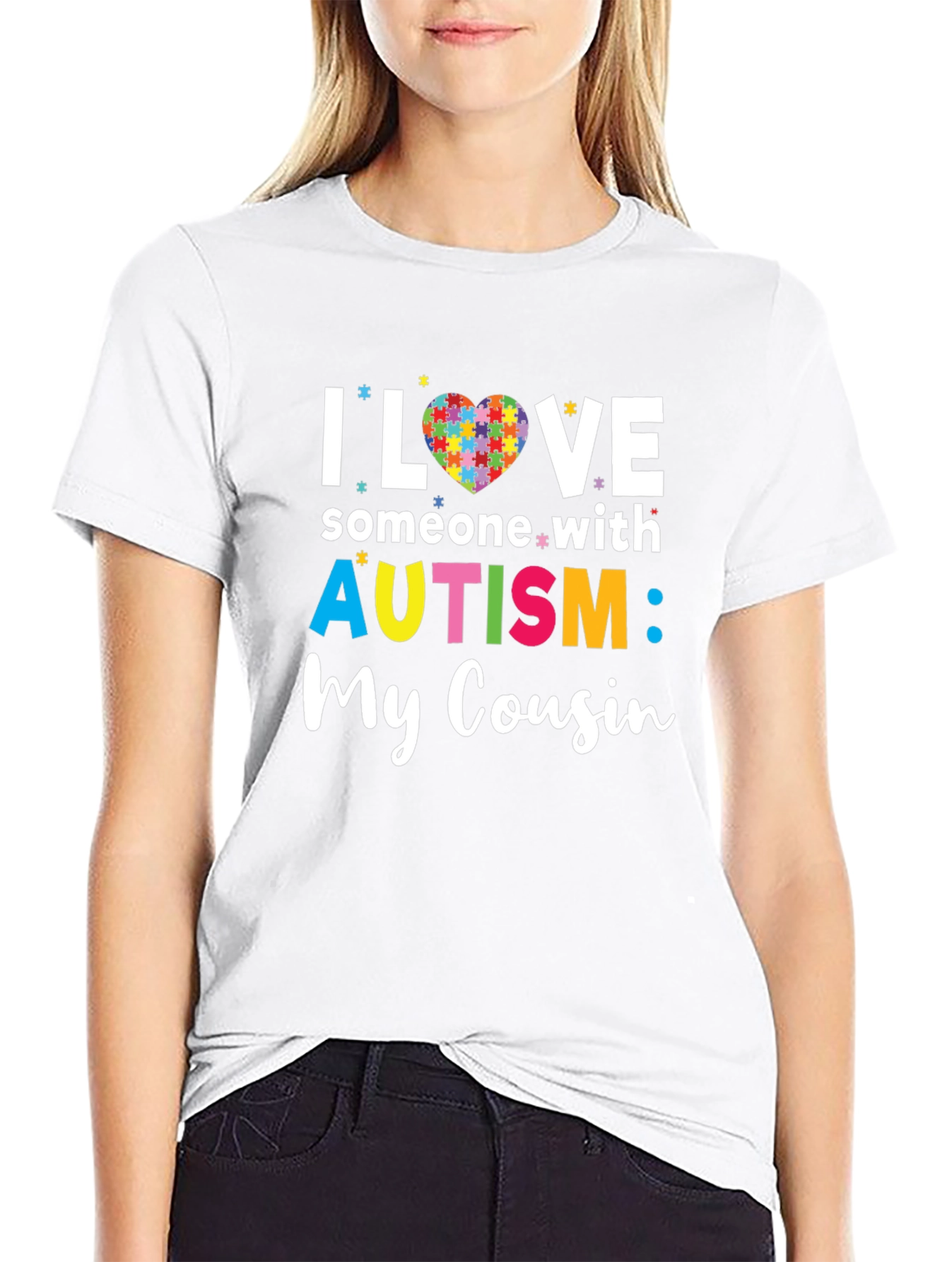 Autism Awareness T-Shirt - I Love Someone With Autism