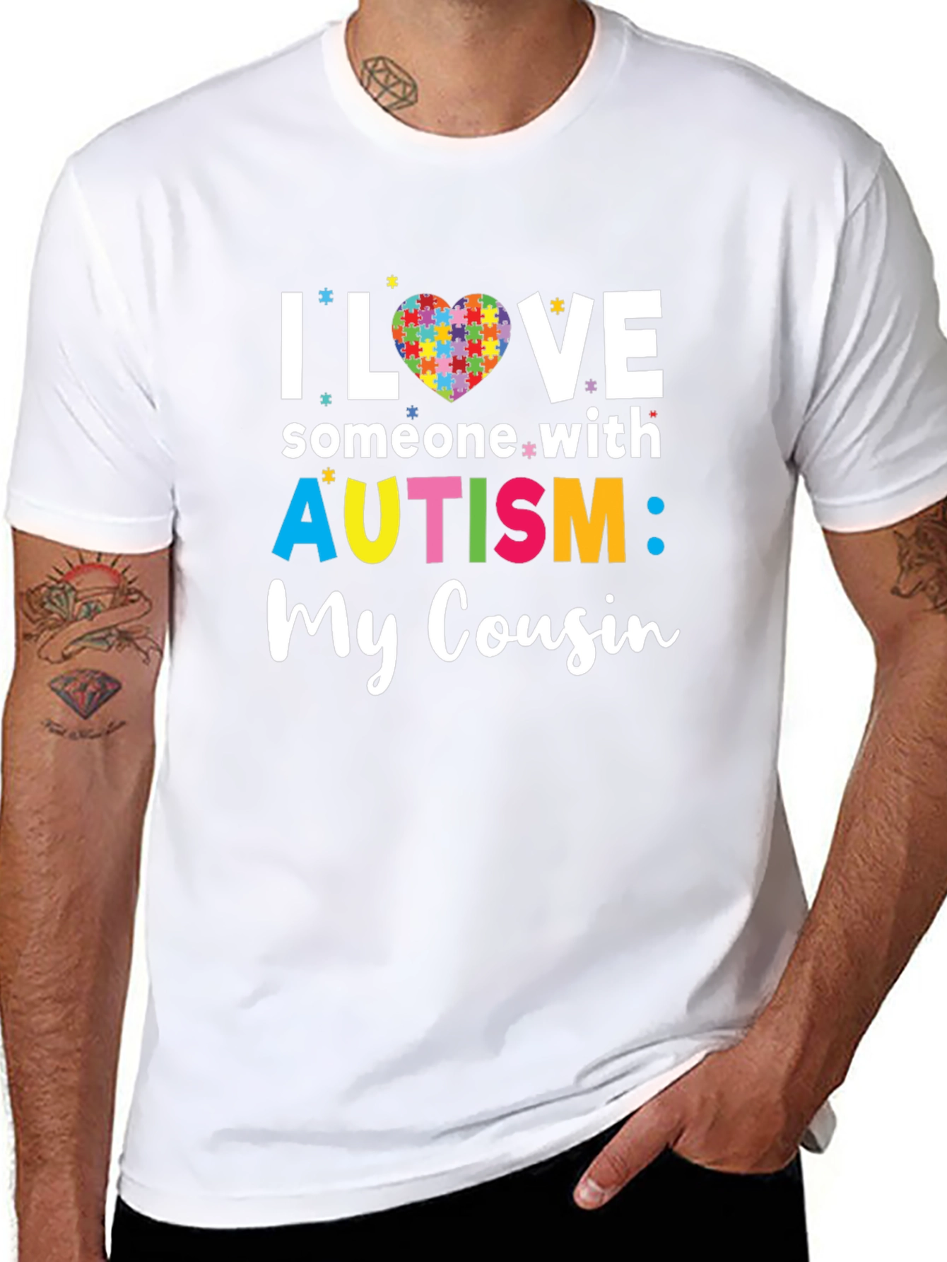 Autism Awareness T-Shirt - I Love Someone With Autism