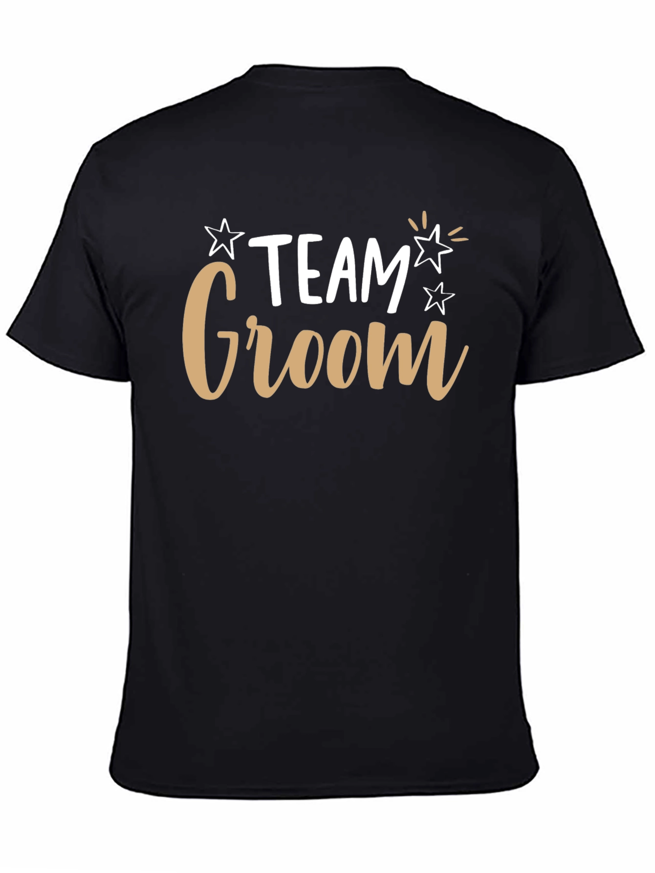 Team Groom T-Shirt - Black Crew Neck