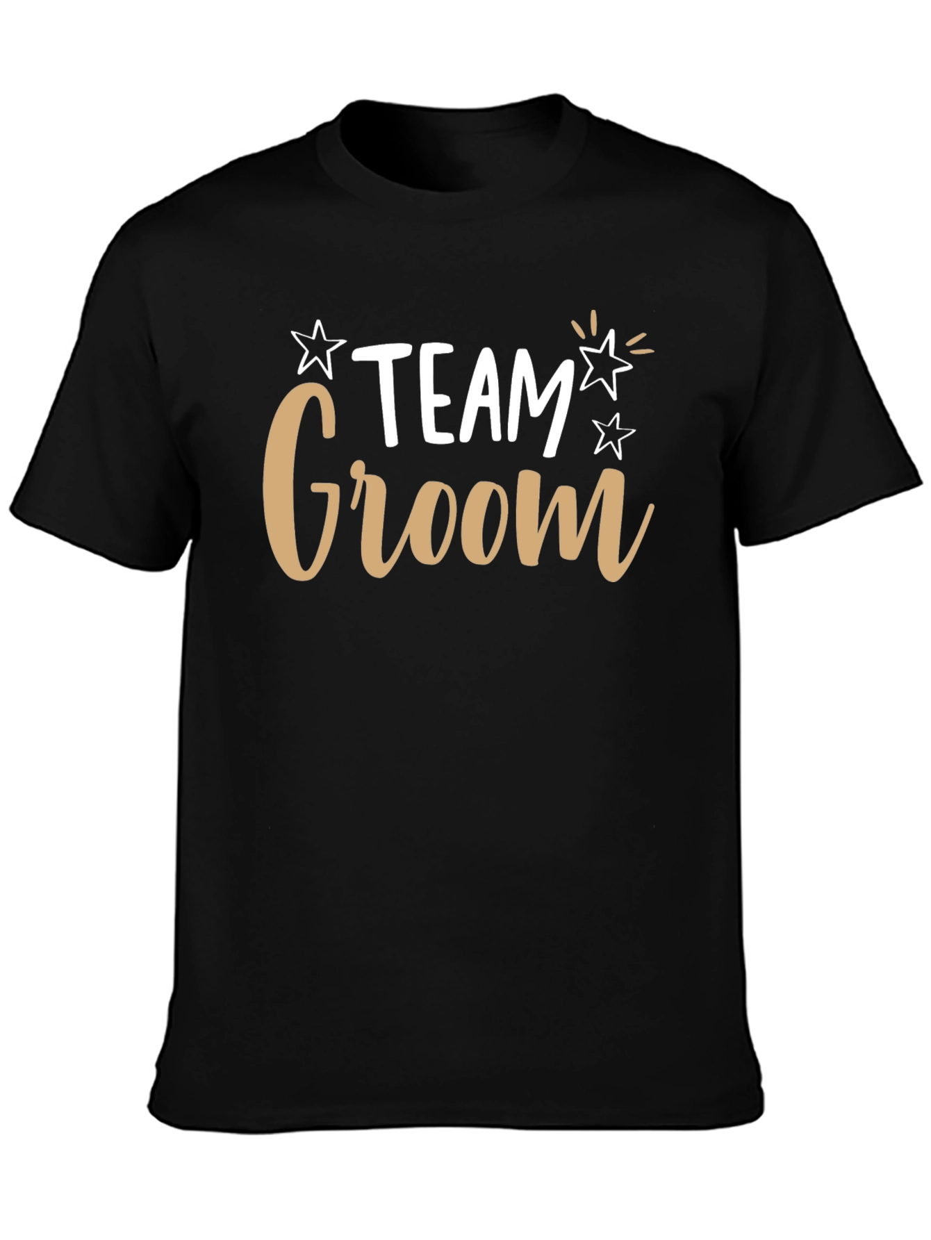 Team Groom T-Shirt - Black Crew Neck