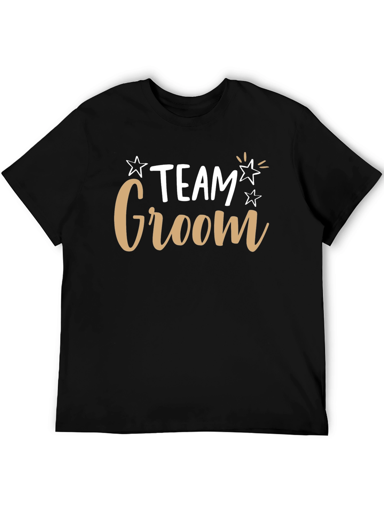 Team Groom T-Shirt - Black Crew Neck