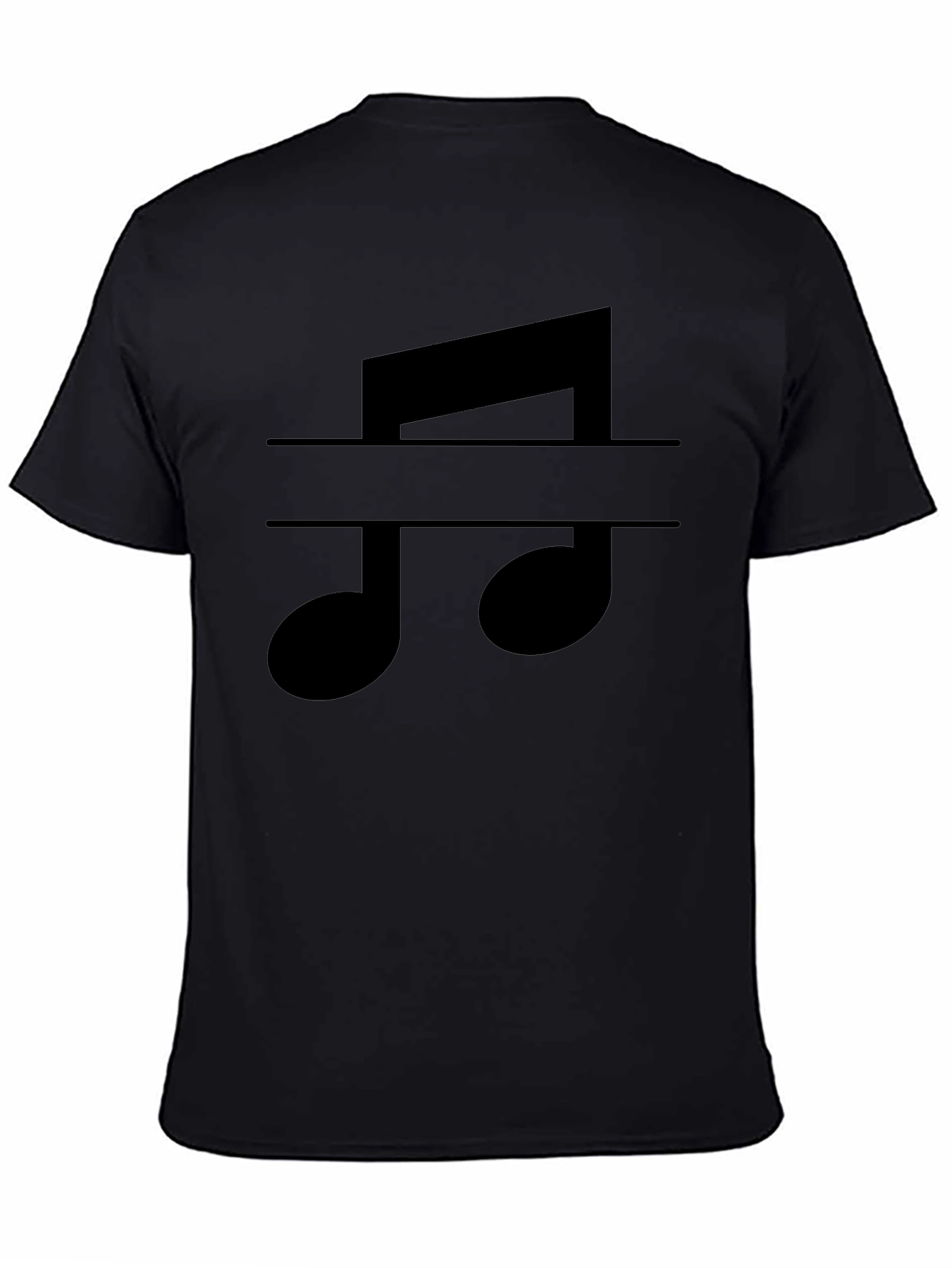 Music Note Graphic Tee - Classic Black T-Shirt