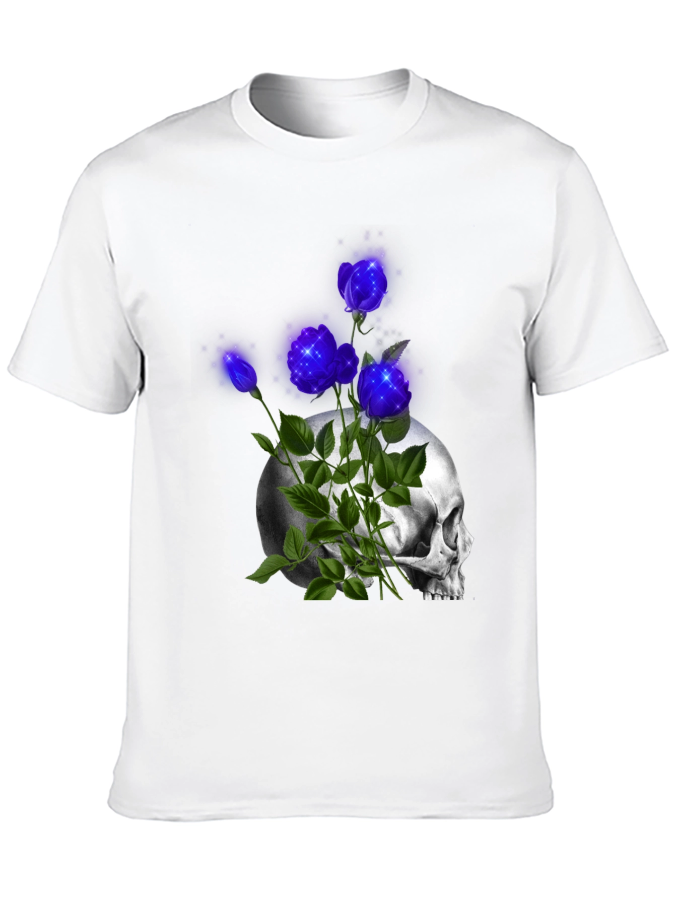 Skull & Roses Graphic Print Tee