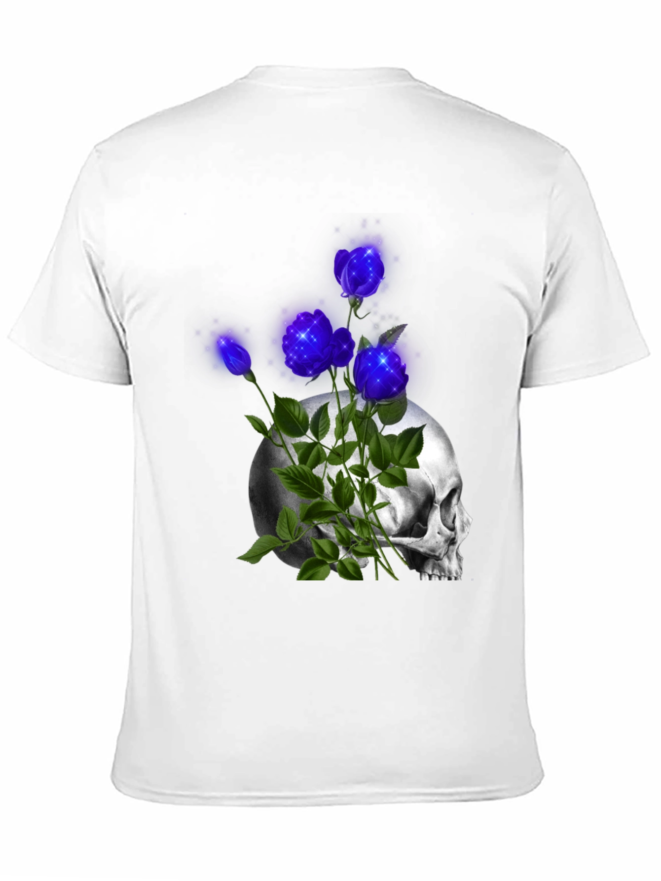 Skull & Roses Graphic Print Tee