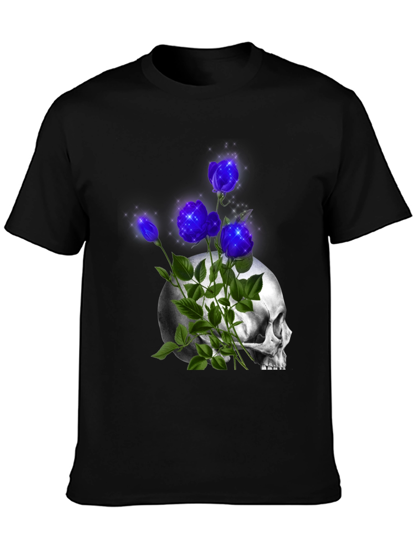 Skull & Roses Graphic Print Tee