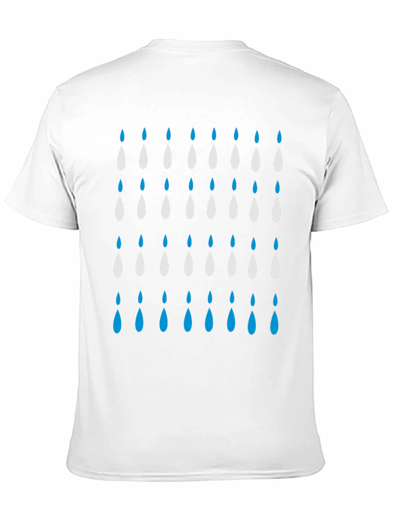 Raindrop Pattern Black T-Shirt