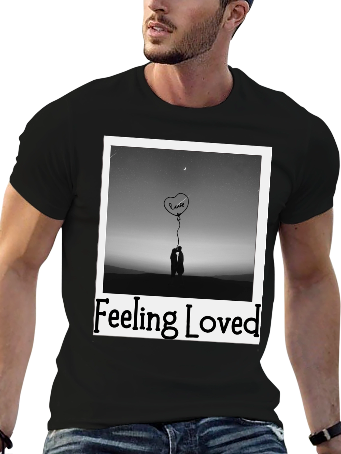 Feeling Loved Graphic Tee - Black