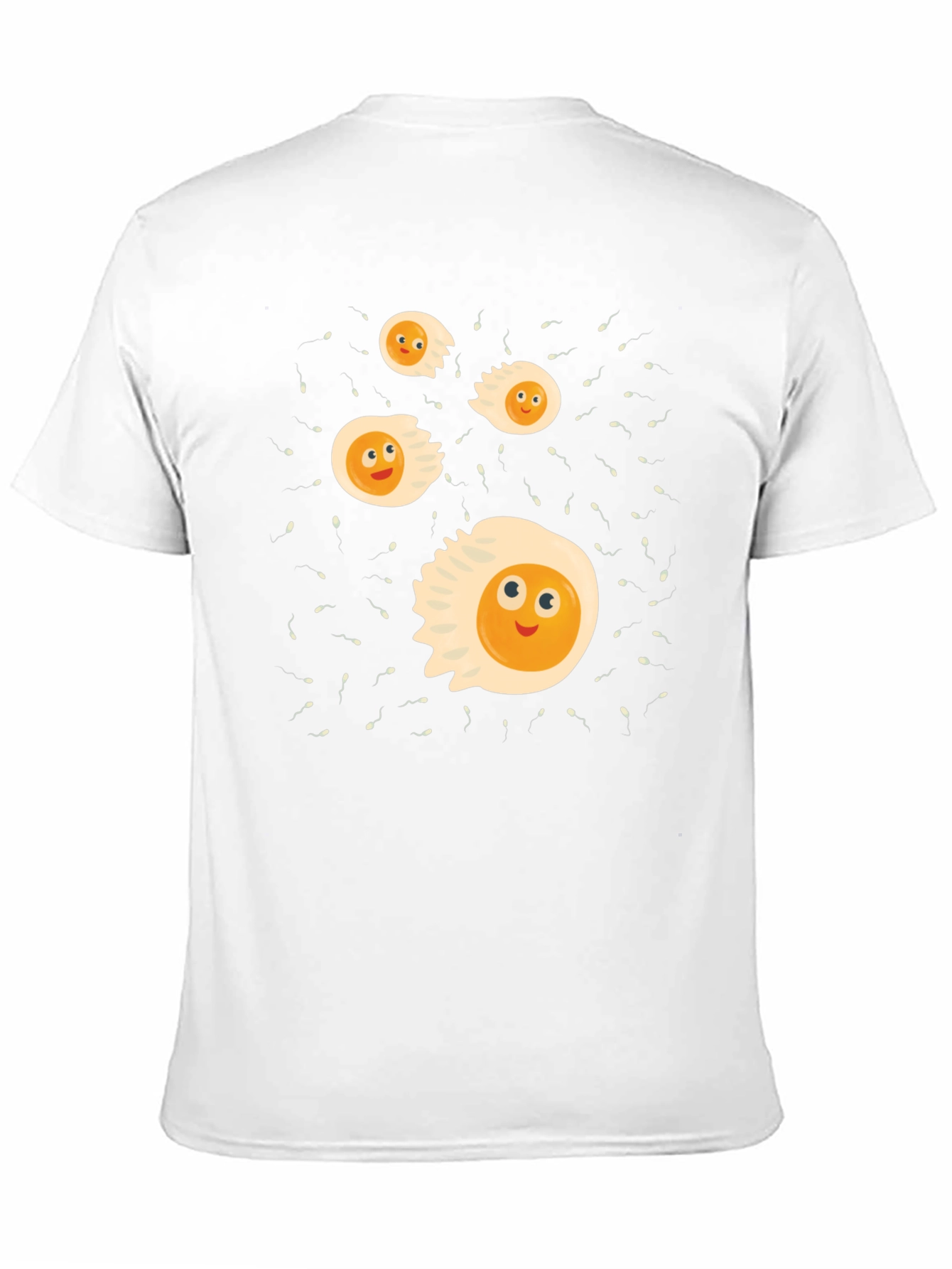 Funny Egg Cartoon Graphic Black T-Shirt