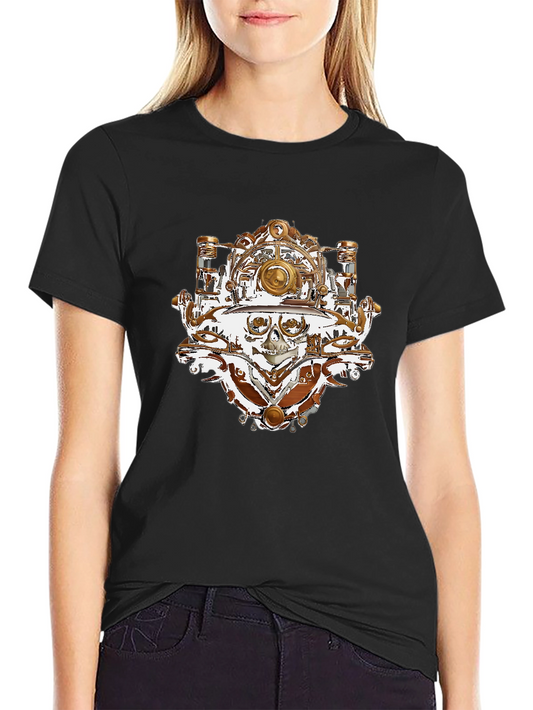 Steampunk Skull T-Shirt - Unique Graphic Tee