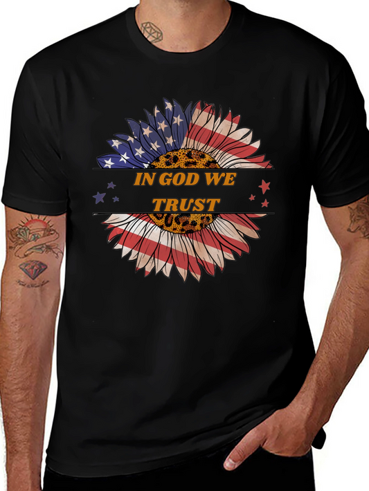 In God We Trust Sunflower Graphic Tee