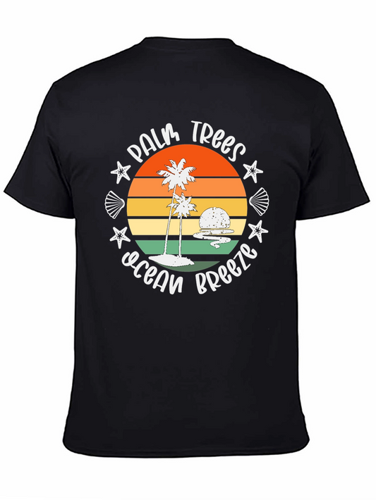 Palm Trees Ocean Breeze Graphic Tee