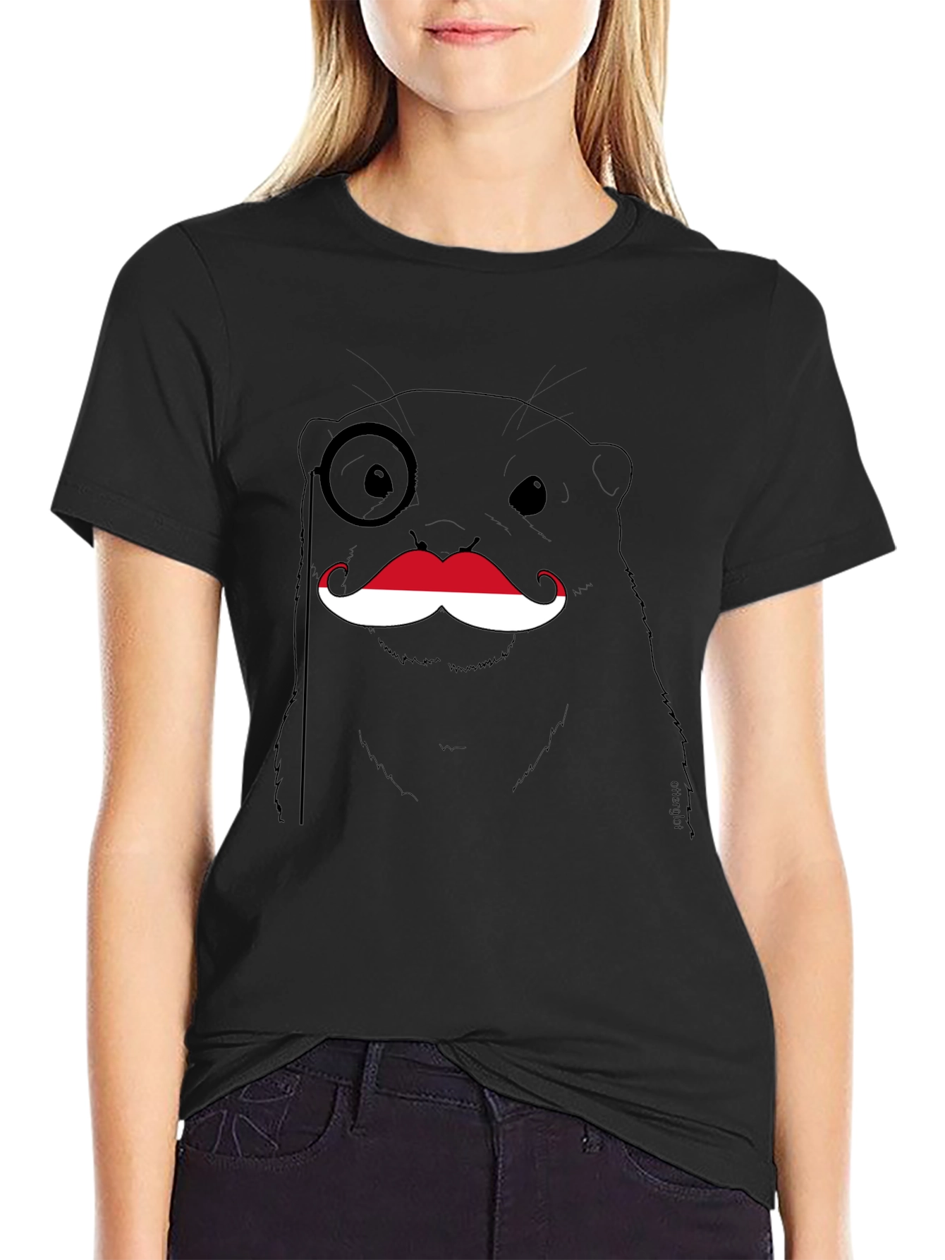 Monocled Otter Mustache Graphic Tee