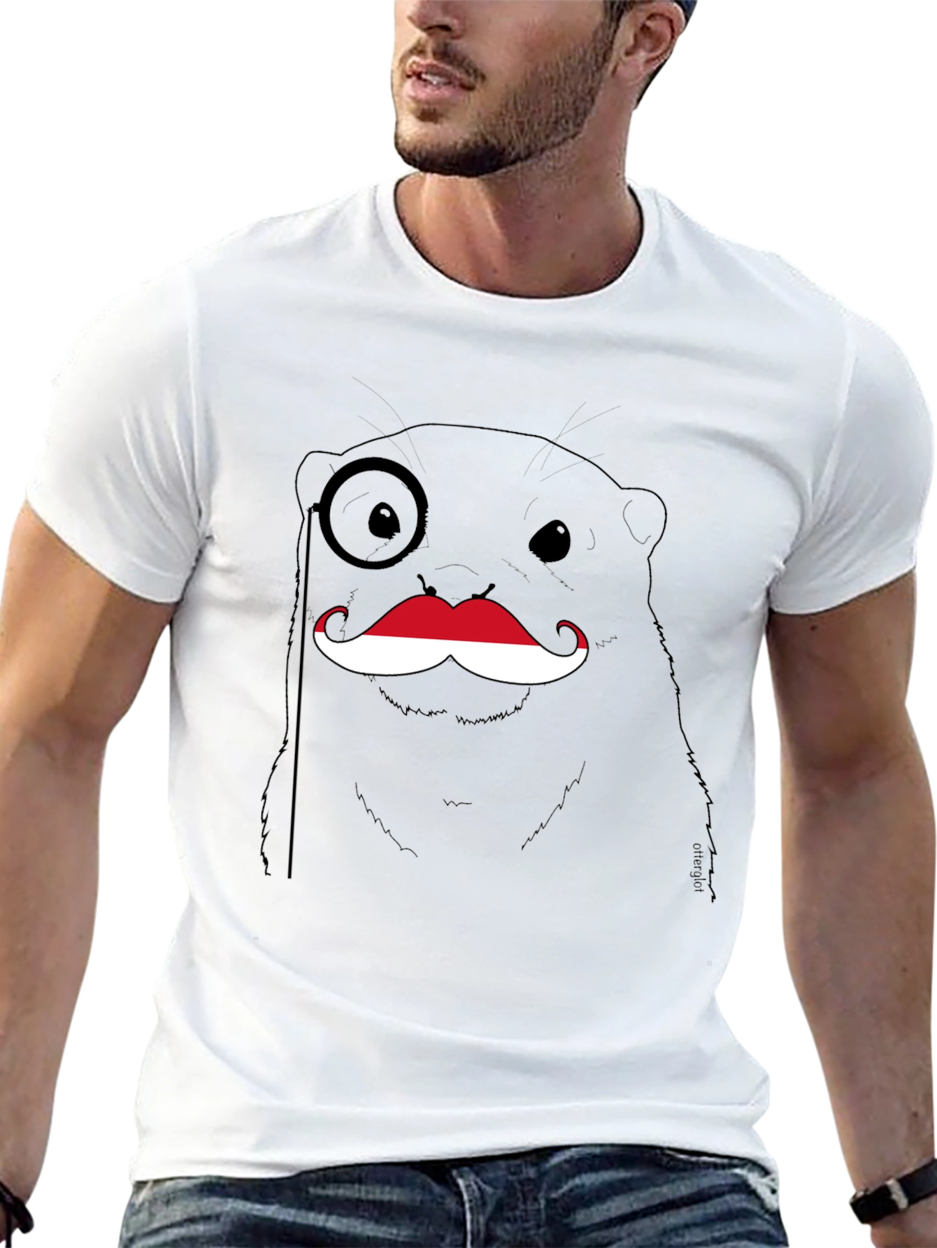 Monocled Otter Mustache Graphic Tee