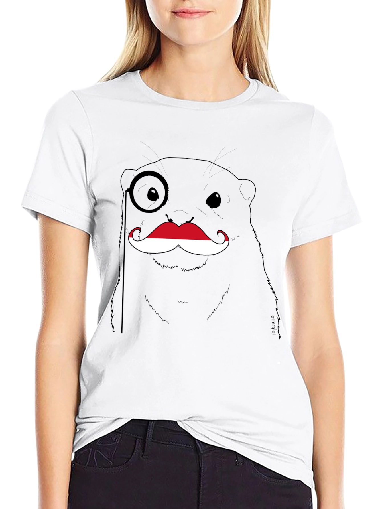 Monocled Otter Mustache Graphic Tee