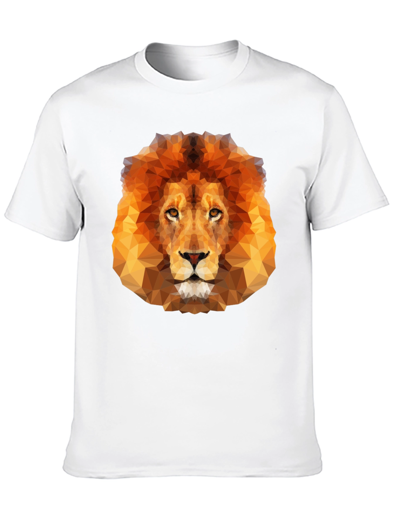 Geometric Lion Graphic Tee - Mens Black T-Shirt
