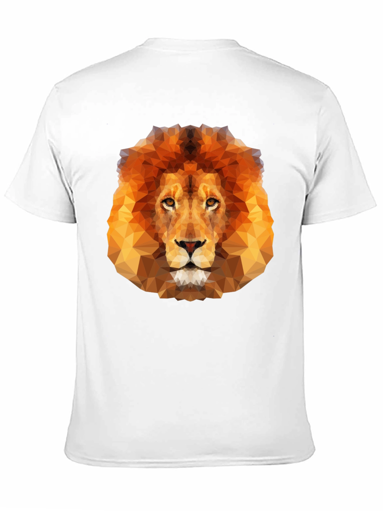 Geometric Lion Graphic Tee - Mens Black T-Shirt
