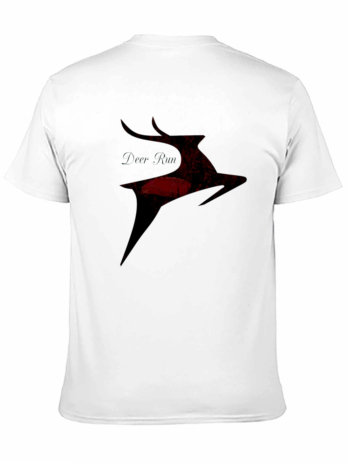Deer Silhouette Graphic Tee - Black Casual T-Shirt