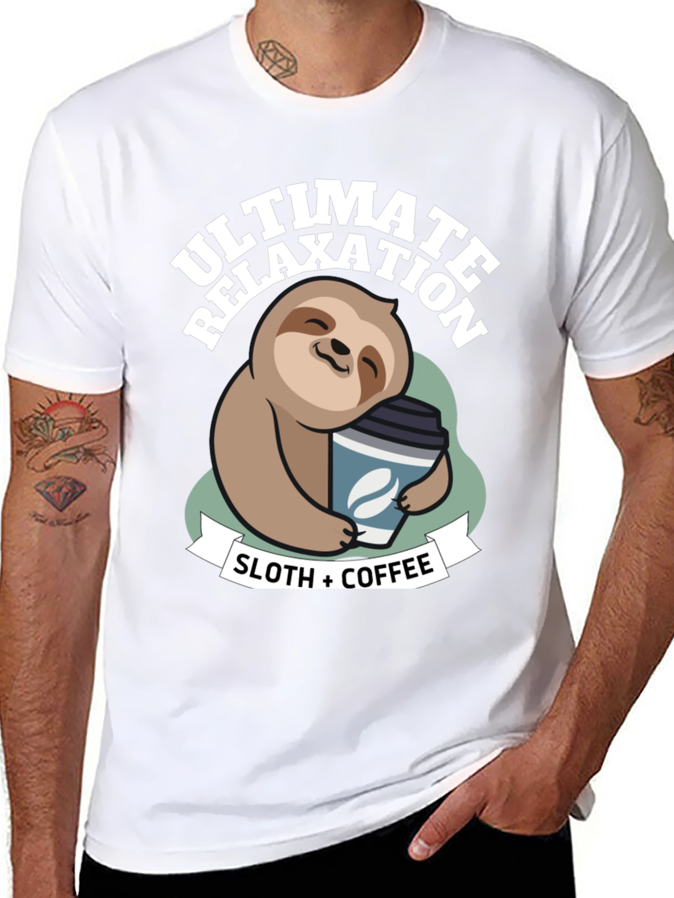 Ultimate Relaxation Sloth & Coffee T-Shirt