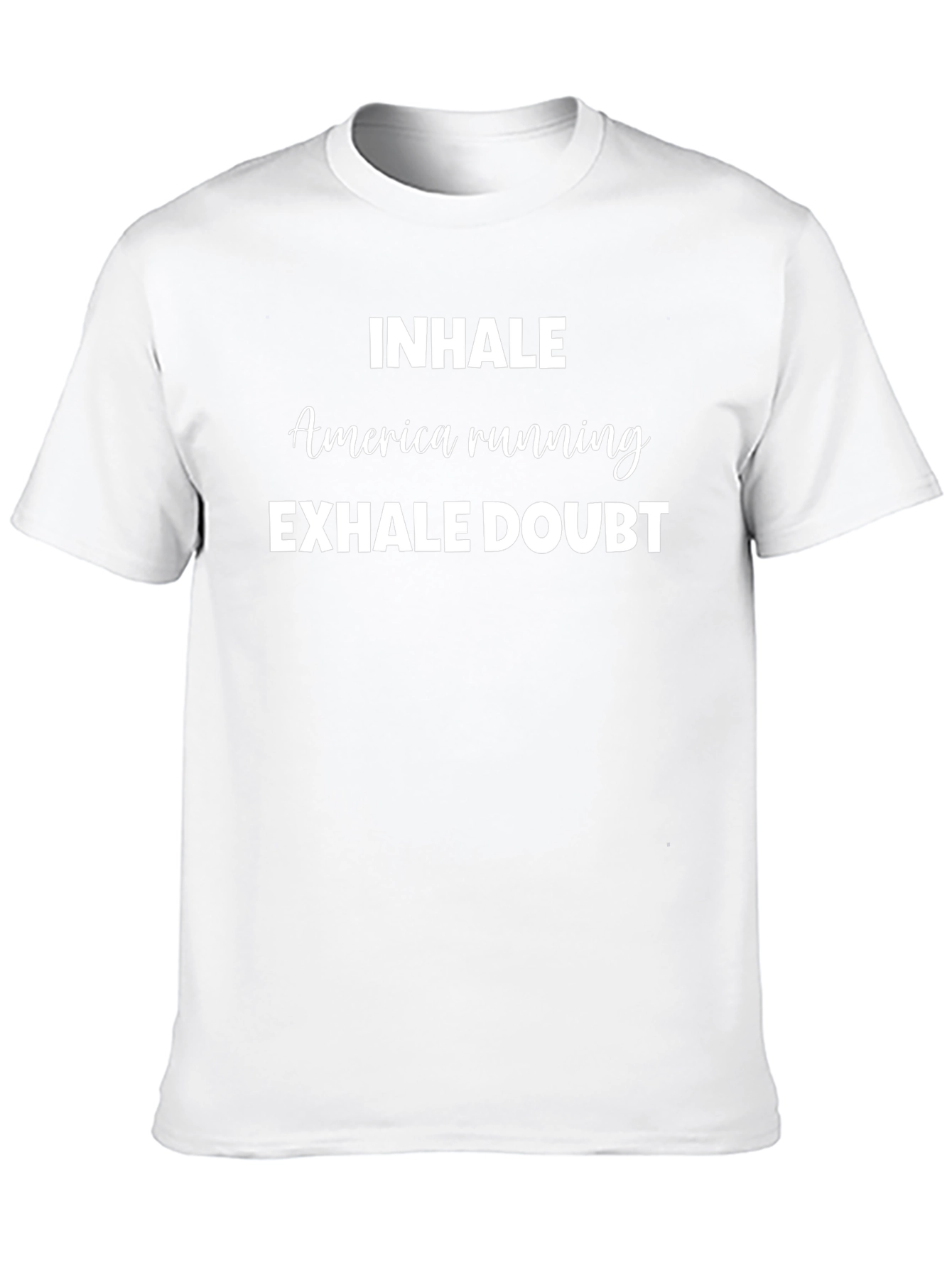 Inhale Exhale Slogan Graphic Tee - Relaxed Fit