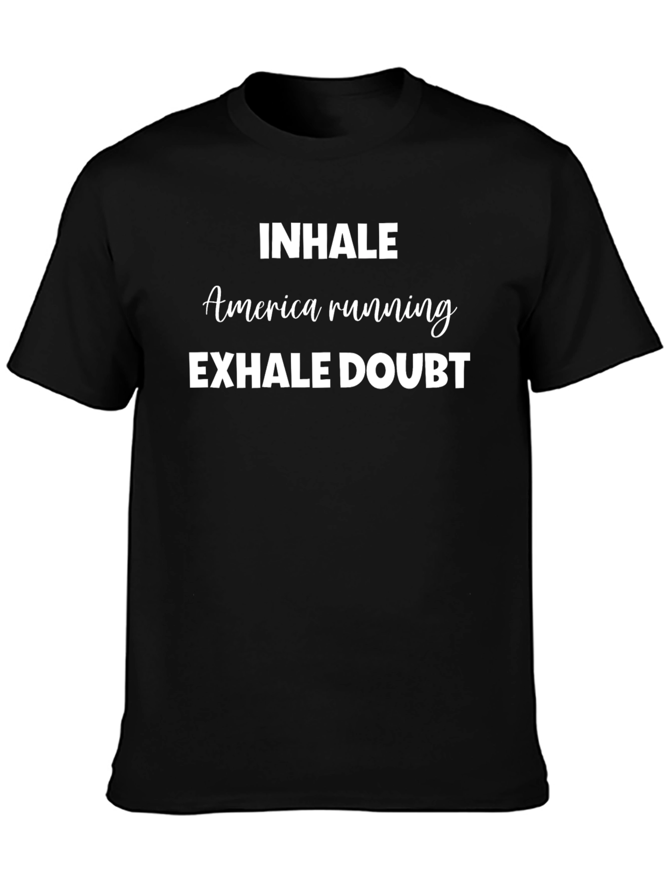 Inhale Exhale Slogan Graphic Tee - Relaxed Fit