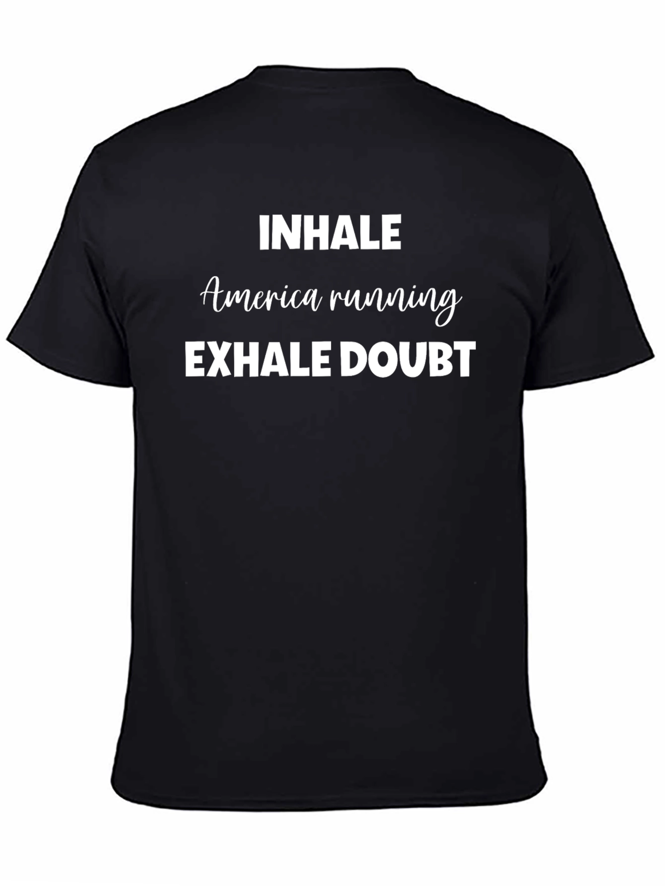 Inhale Exhale Slogan Graphic Tee - Relaxed Fit