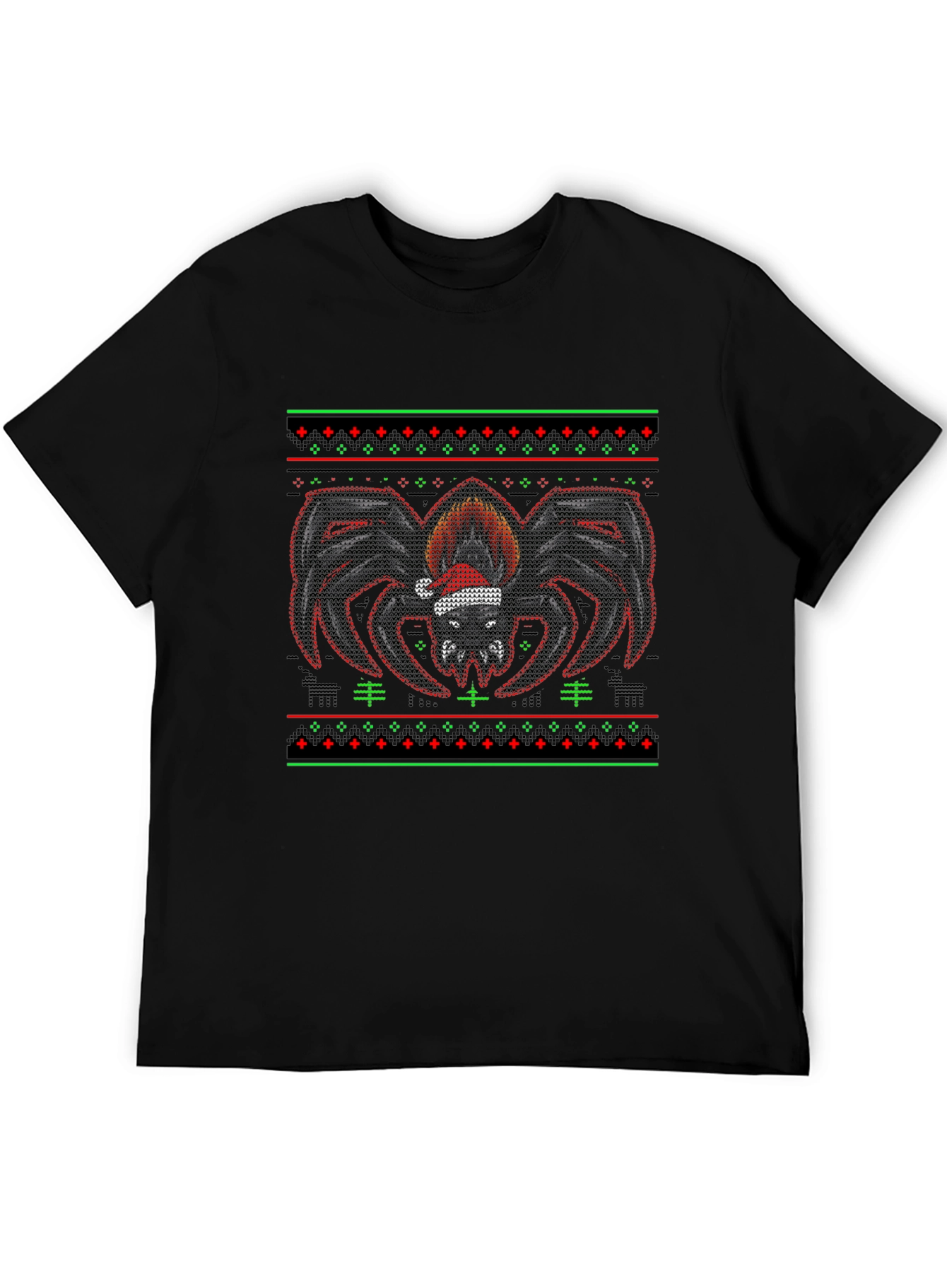 Festive Spider Ugly Christmas Sweater T-Shirt