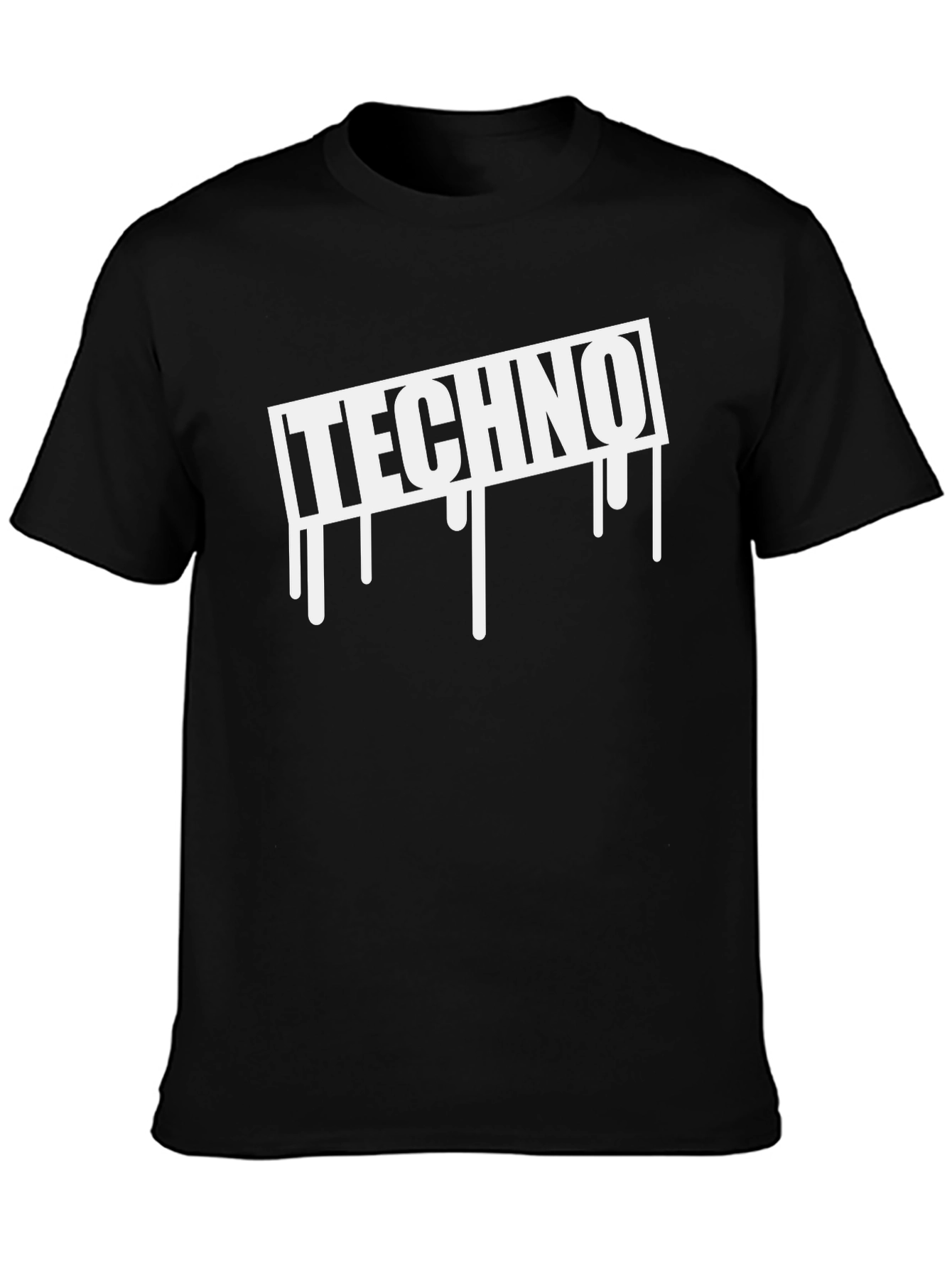 Techno Drip T-Shirt - Black Music Inspired Design