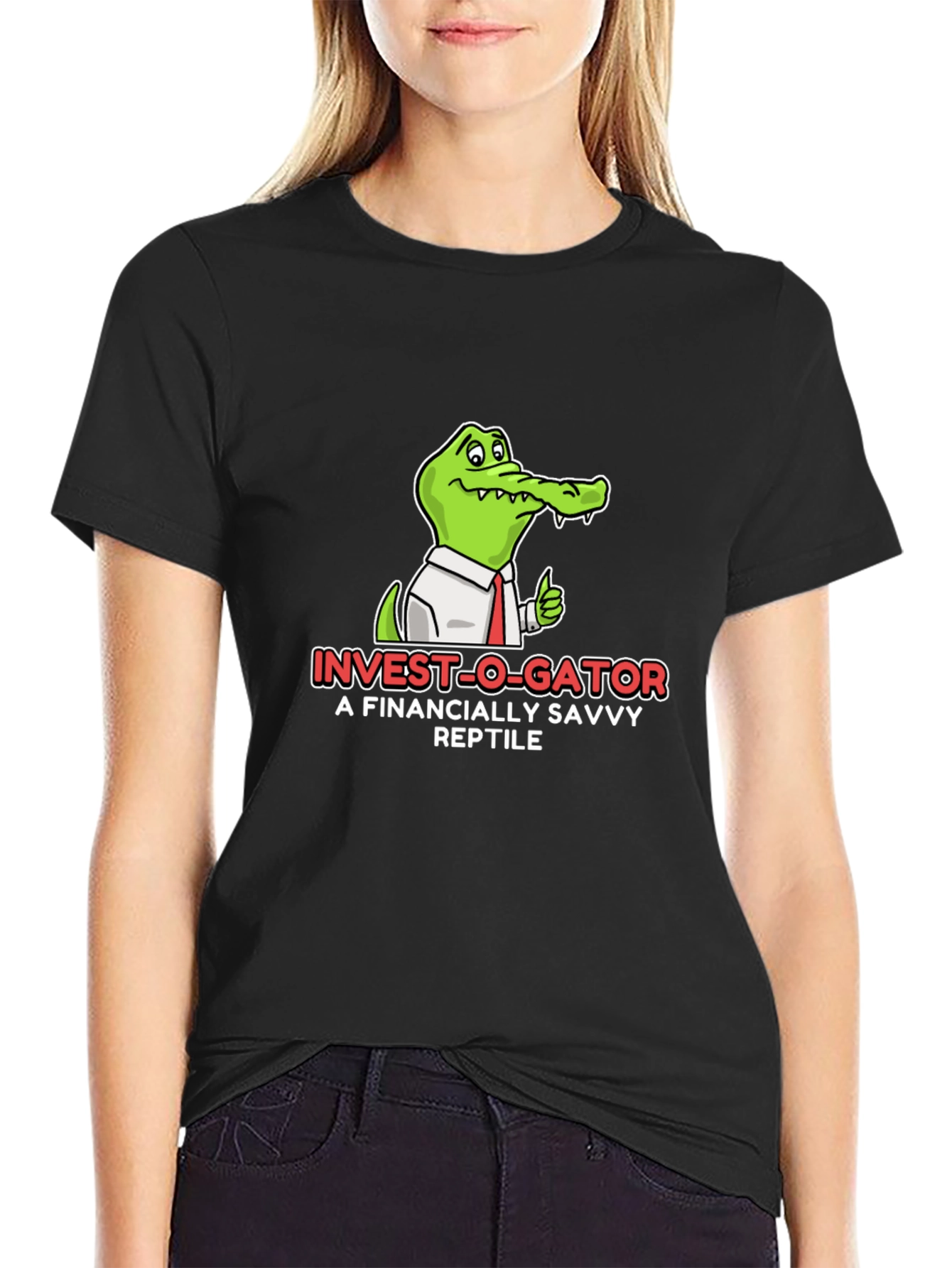 Invest-O-Gator Black Graphic T-Shirt
