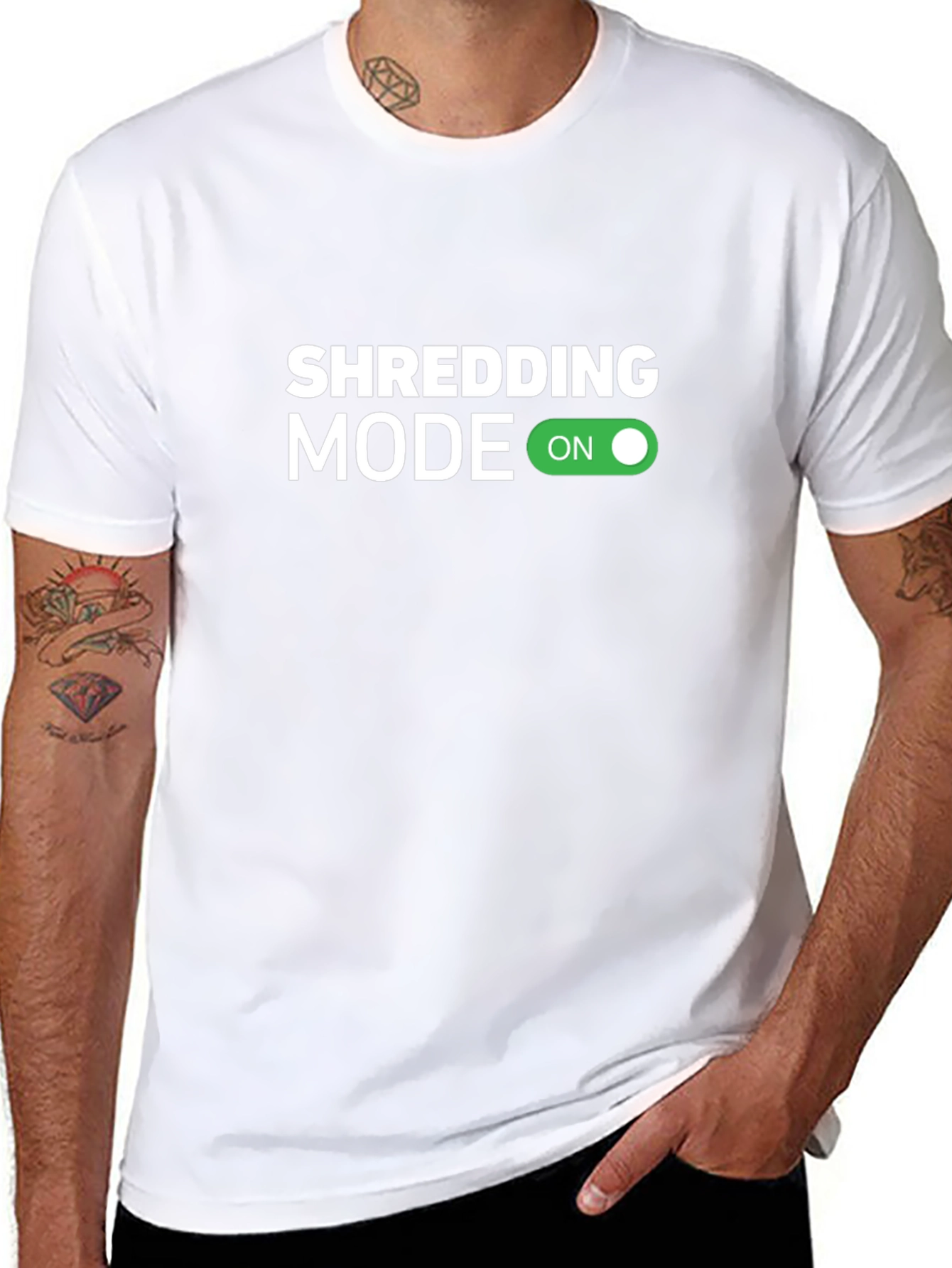 Shredding Mode On Graphic Tee - Black