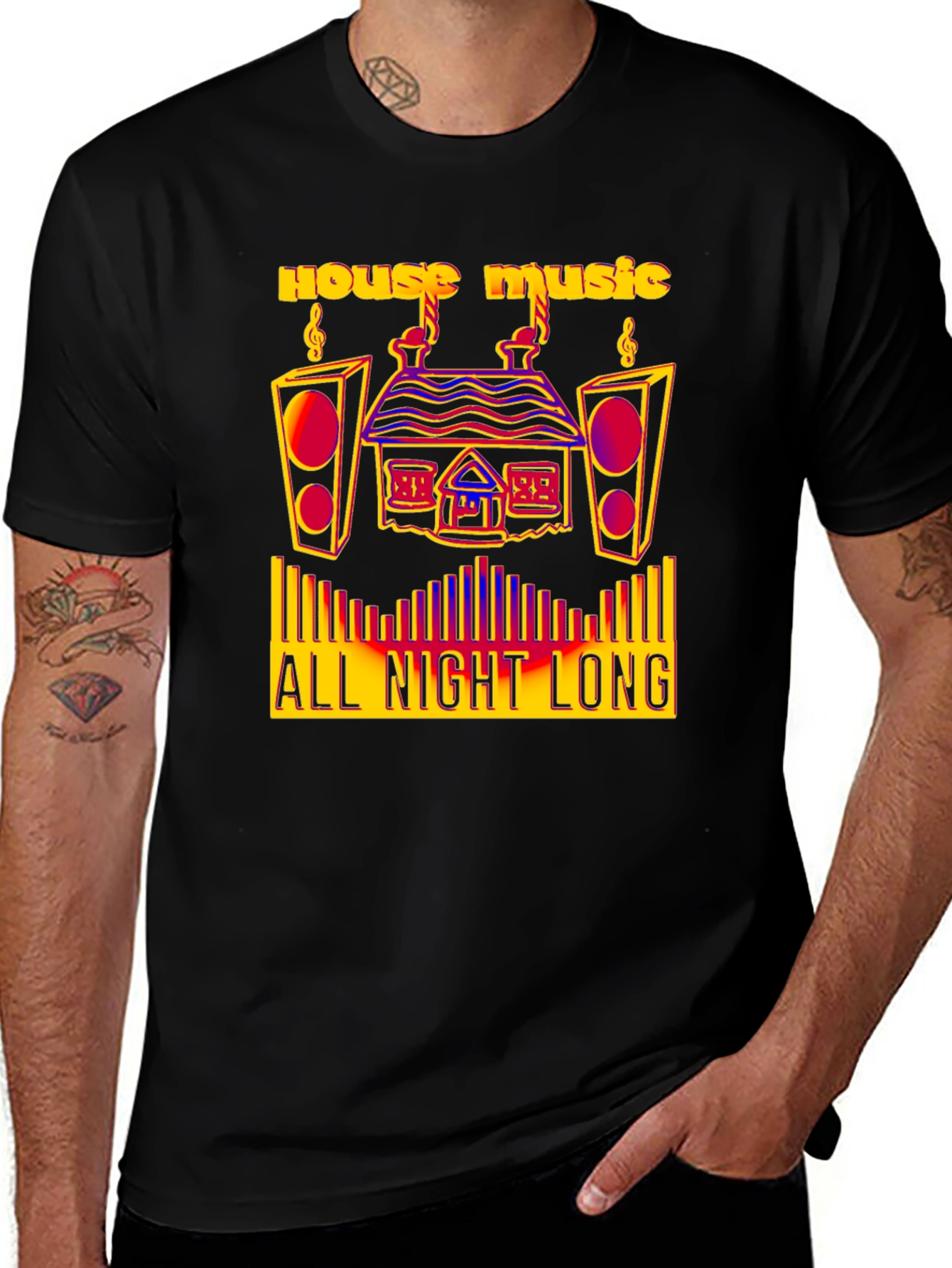 House Music All Night Long Graphic Tee
