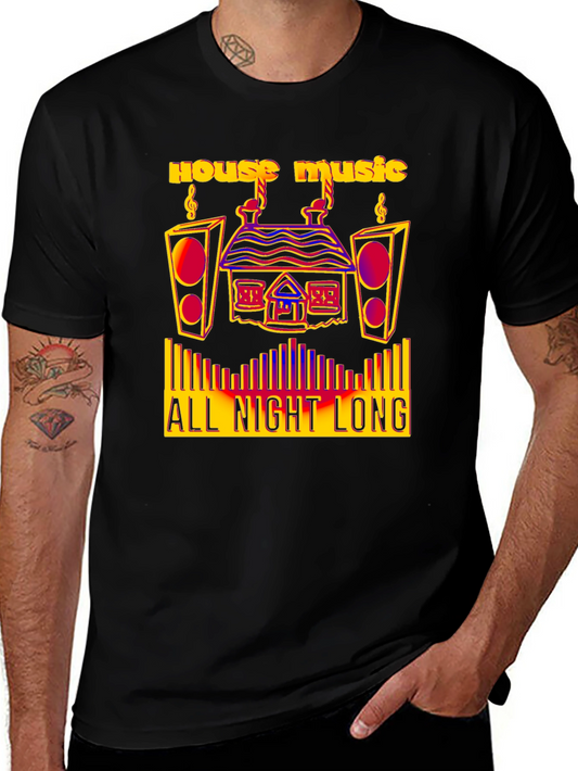 House Music All Night Long Graphic Tee