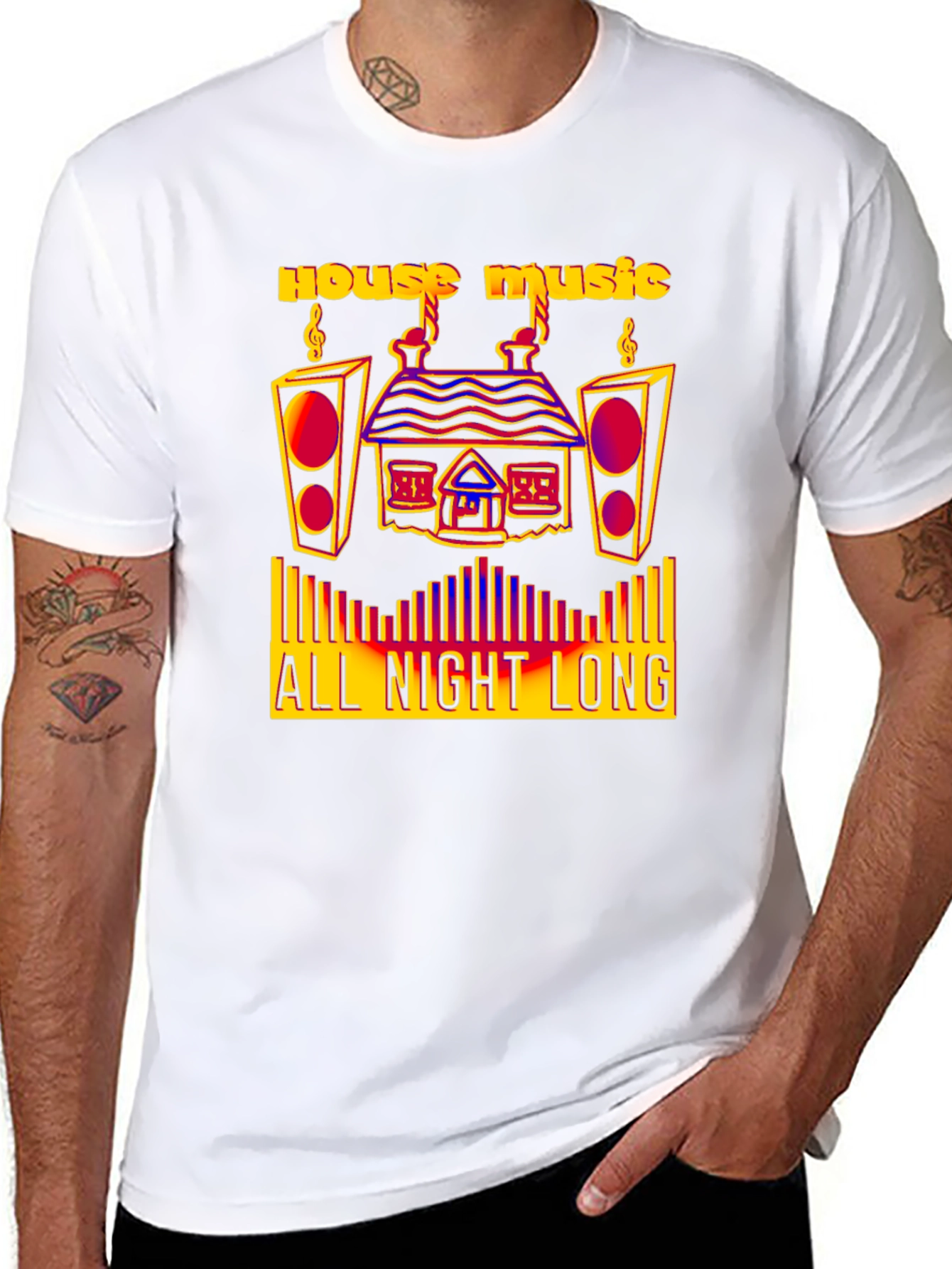 House Music All Night Long Graphic Tee