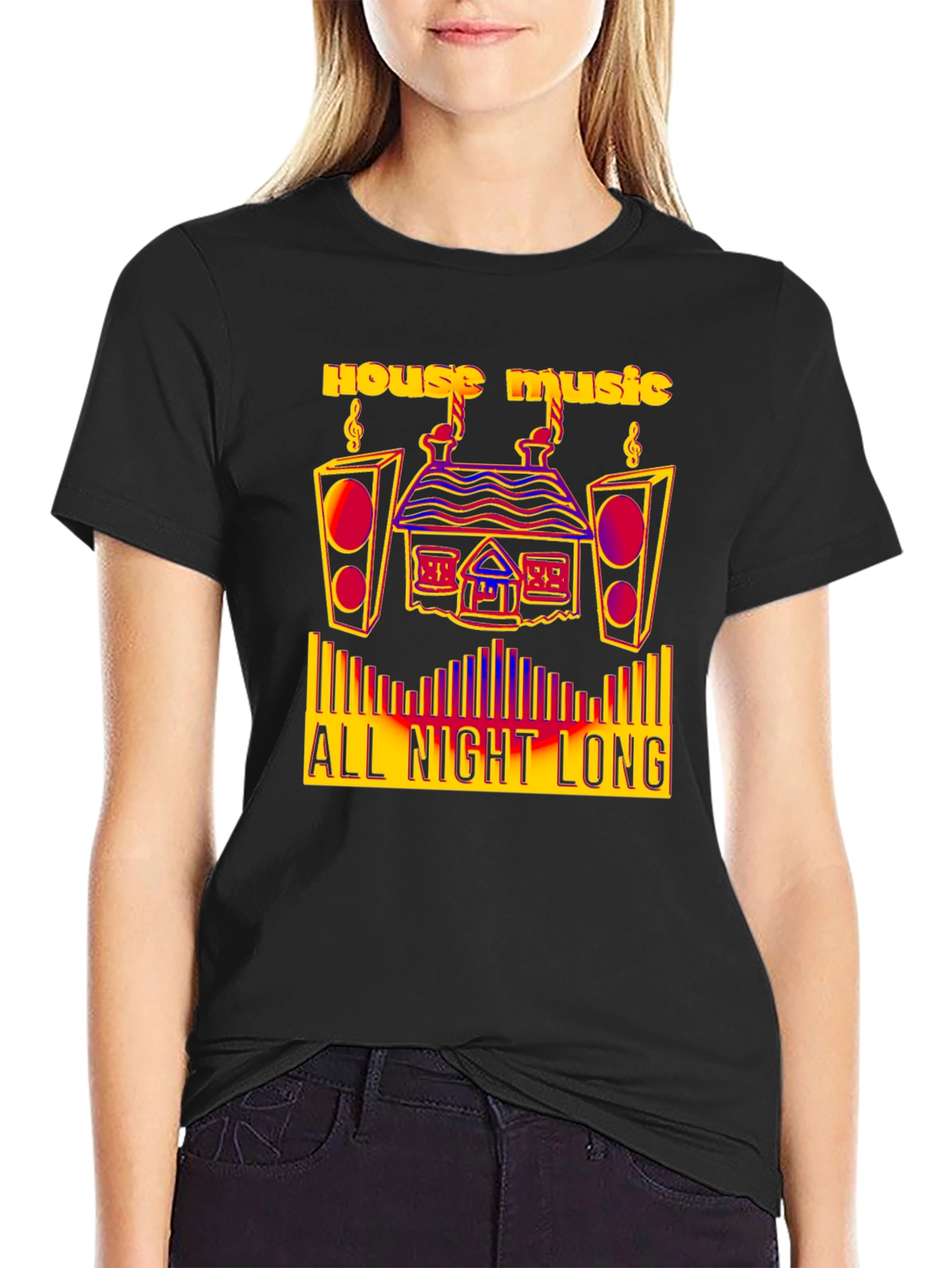 House Music All Night Long Graphic Tee