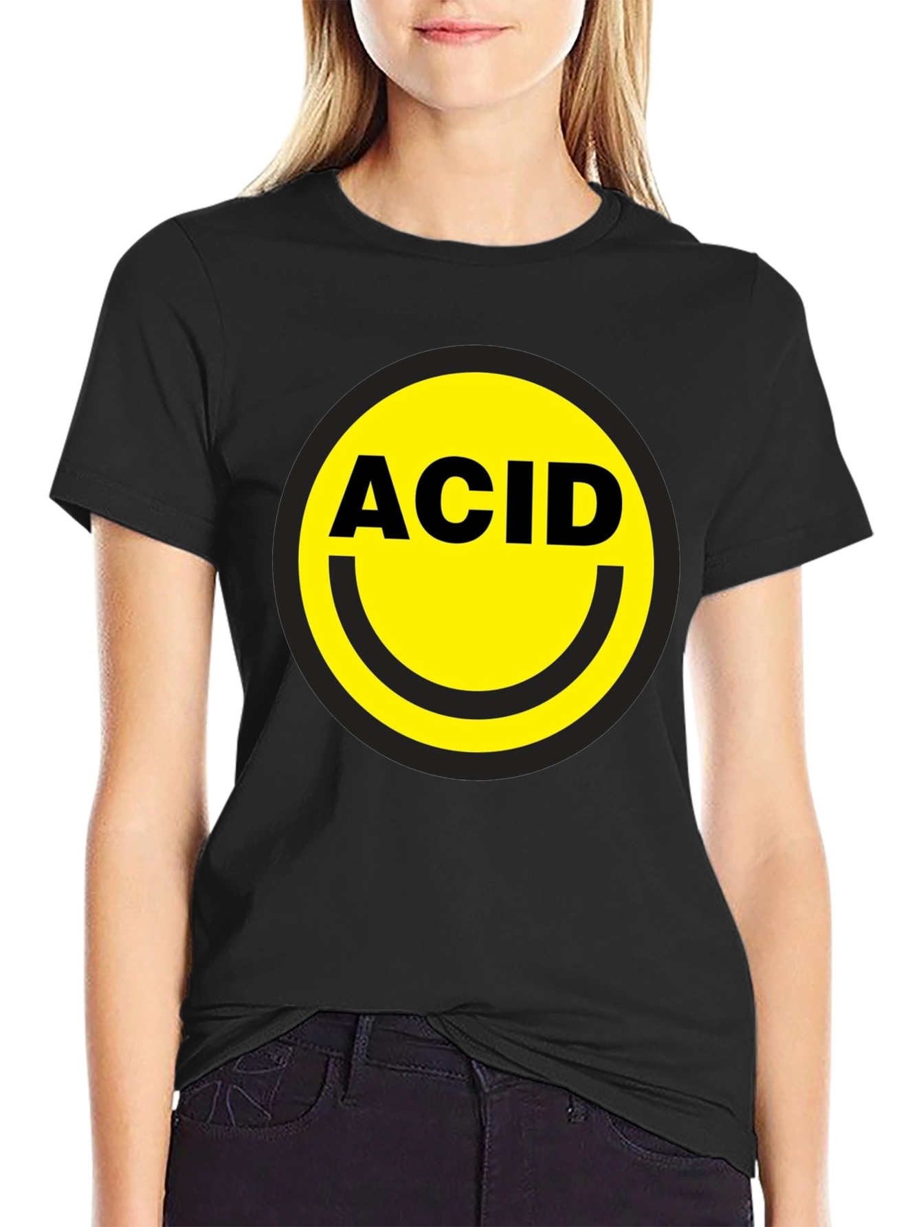 Acid Smiley Face T-Shirt - Retro Rave Party Top