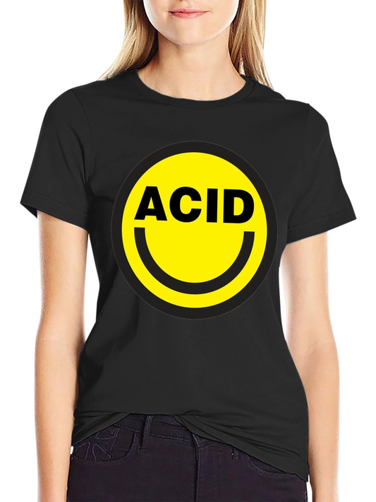 Acid Smiley Face T-Shirt - Retro Rave Party Top