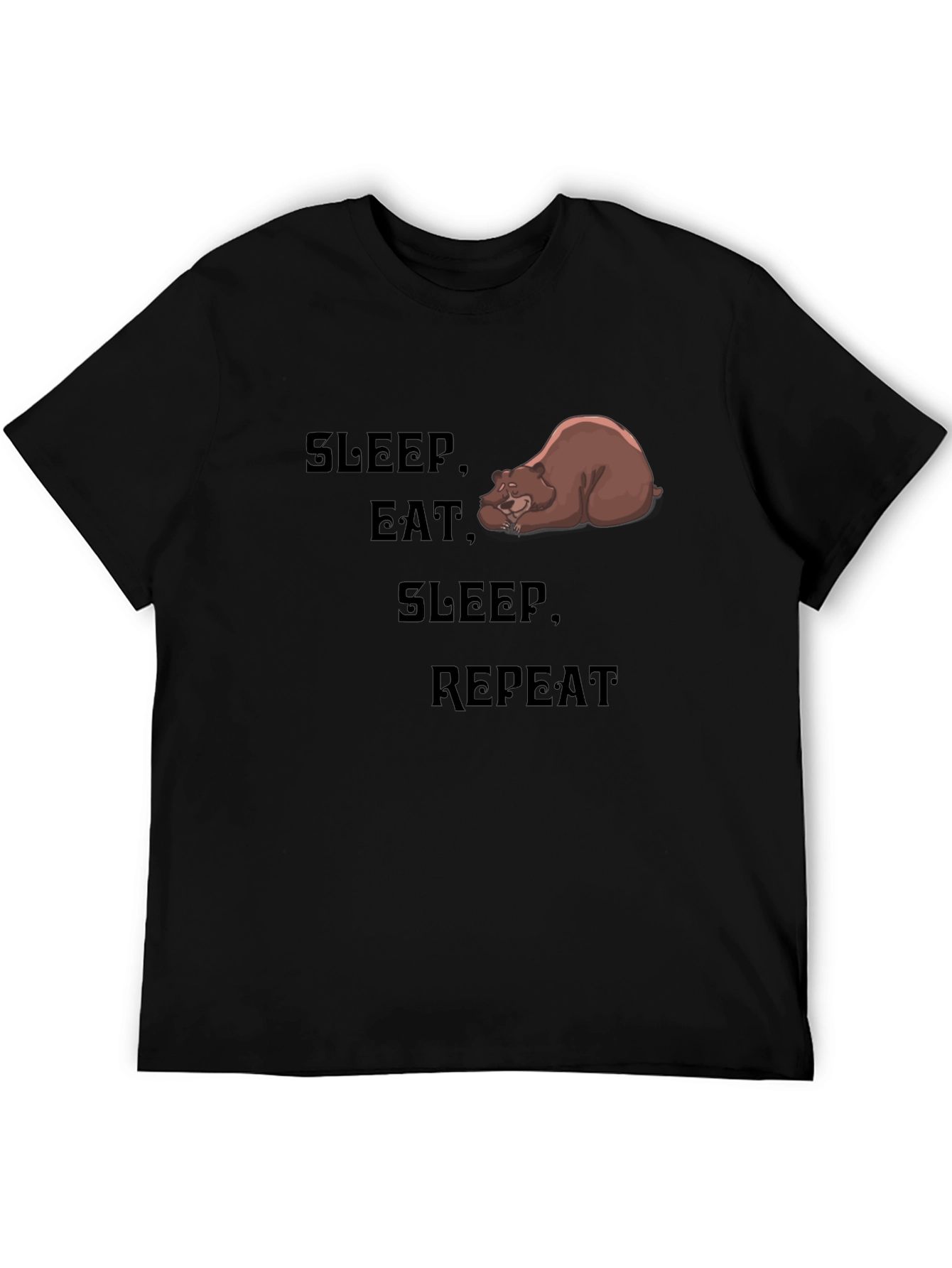 Sleep Eat Repeat Bear Graphic T-Shirt