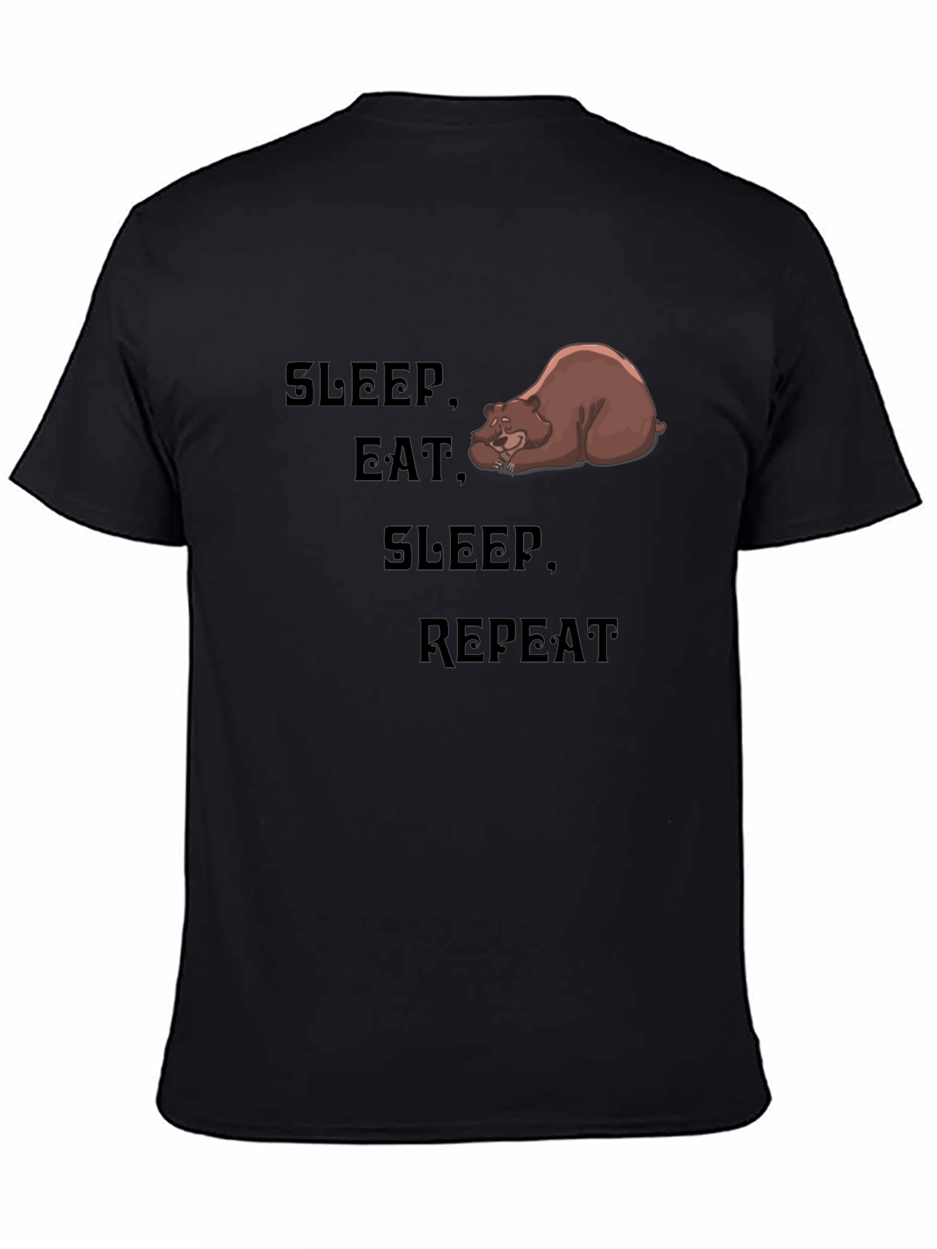 Sleep Eat Repeat Bear Graphic T-Shirt